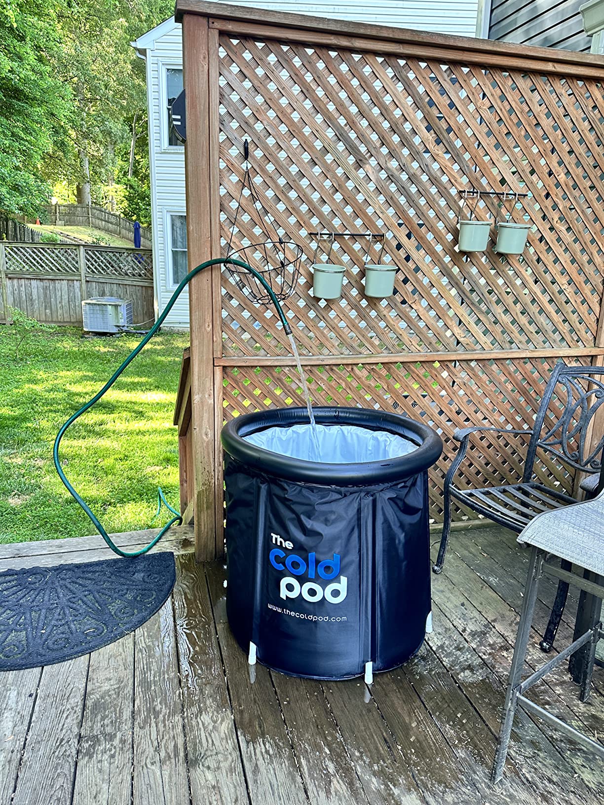 The Cold Pod Cold Plunge Tub: 85 Gal Round Tub with Full-Wrap UV-Reflective Insulation Cover Bundle for Indoor & Outdoors Use - Portable Ice Bath Tub for Athletes, Crossfitters & Wim Hof Enthusiasts customer photo 1