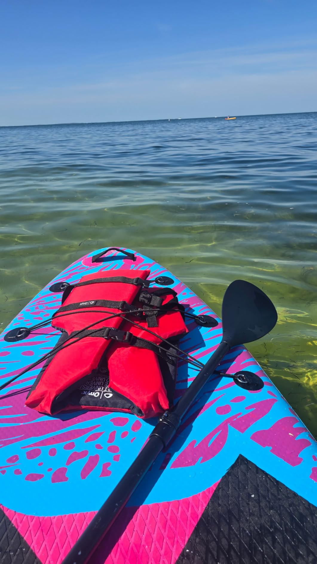 Sweetcrispy Inflatable Stand Up Paddle Board with Premium SUP Paddleboard Accessories,2-in-1 Paddle,Wide Stable Design,Non-Slip Comfort Deck for Adults & Youth of All Skill Levels customer photo 1