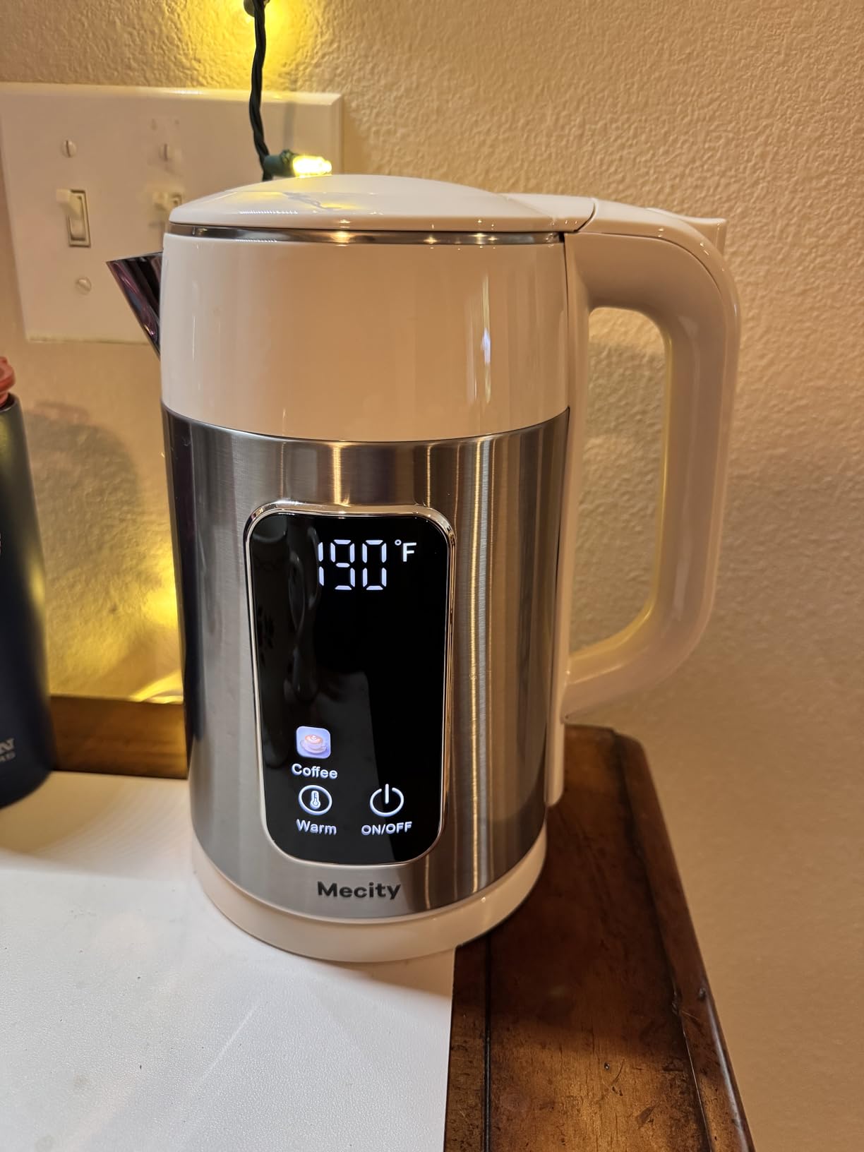 Mecity Electric Kettle 1.7L Touch Screen Temperature Control Water Boiler, No Plastic Contact with Water. 6 Preset Temperature Programs, 2 Hours Keep Warm, Auto Shut Off, Dark Grey customer photo 1