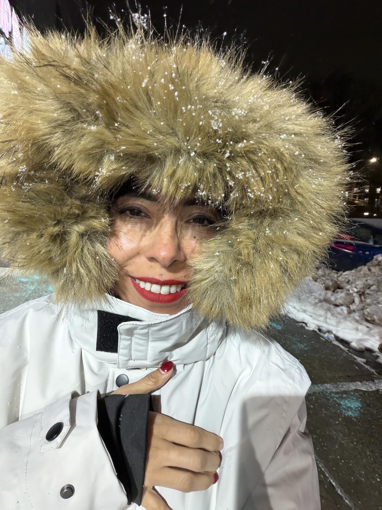 Graphene Women Heated Long Jacket with 18400 mAh Battery Pack customer photo 2