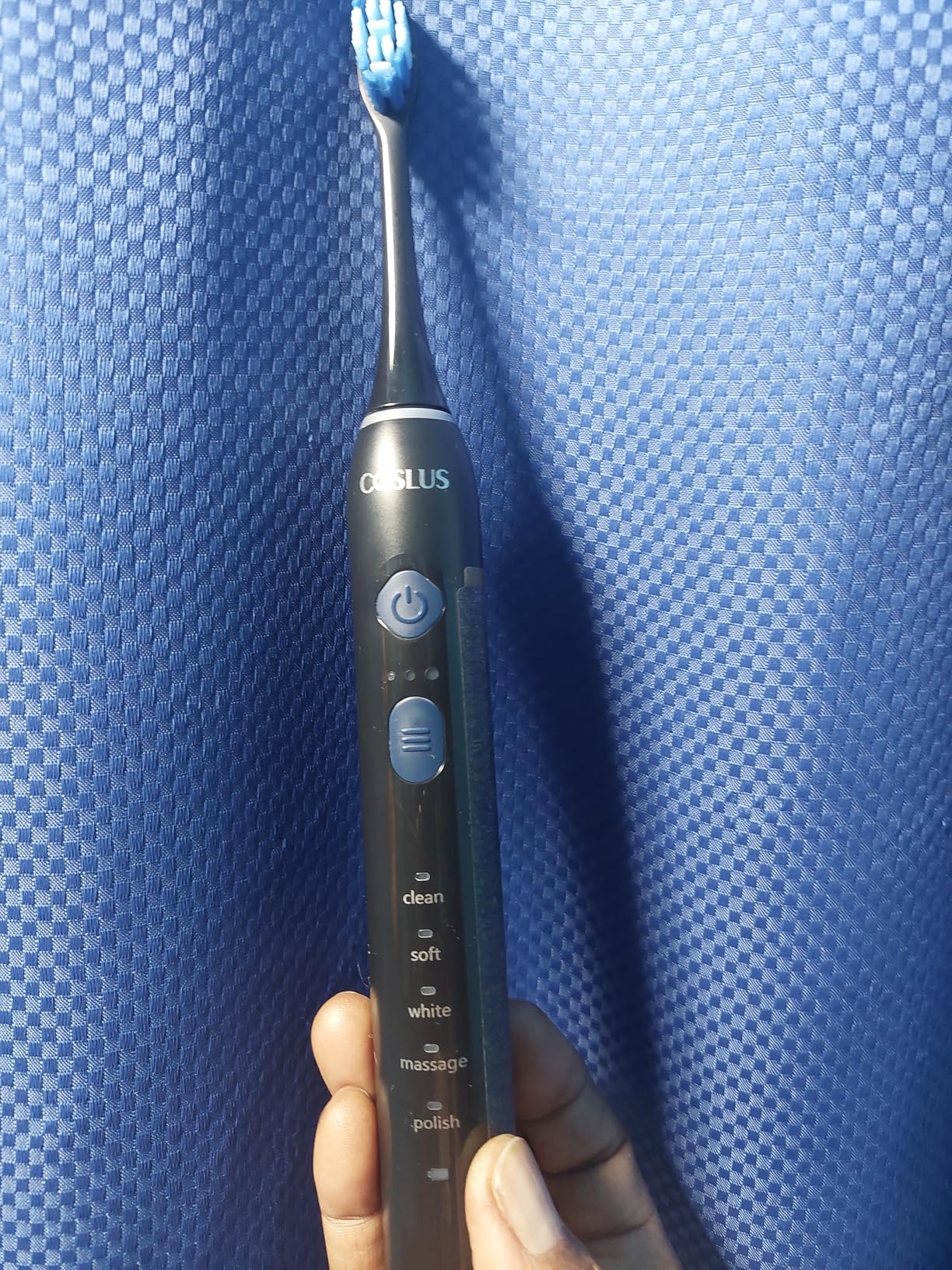 COSLUS C30 Electric Toothbrush for Adults: 3 Intensities & 5 Modes Customized for Effective Yet Gentle Ultra-Clean Feel, 2 Types of Heads for Gentle or Daily Care, Travel & Home Use, Black, 1PC customer photo 2