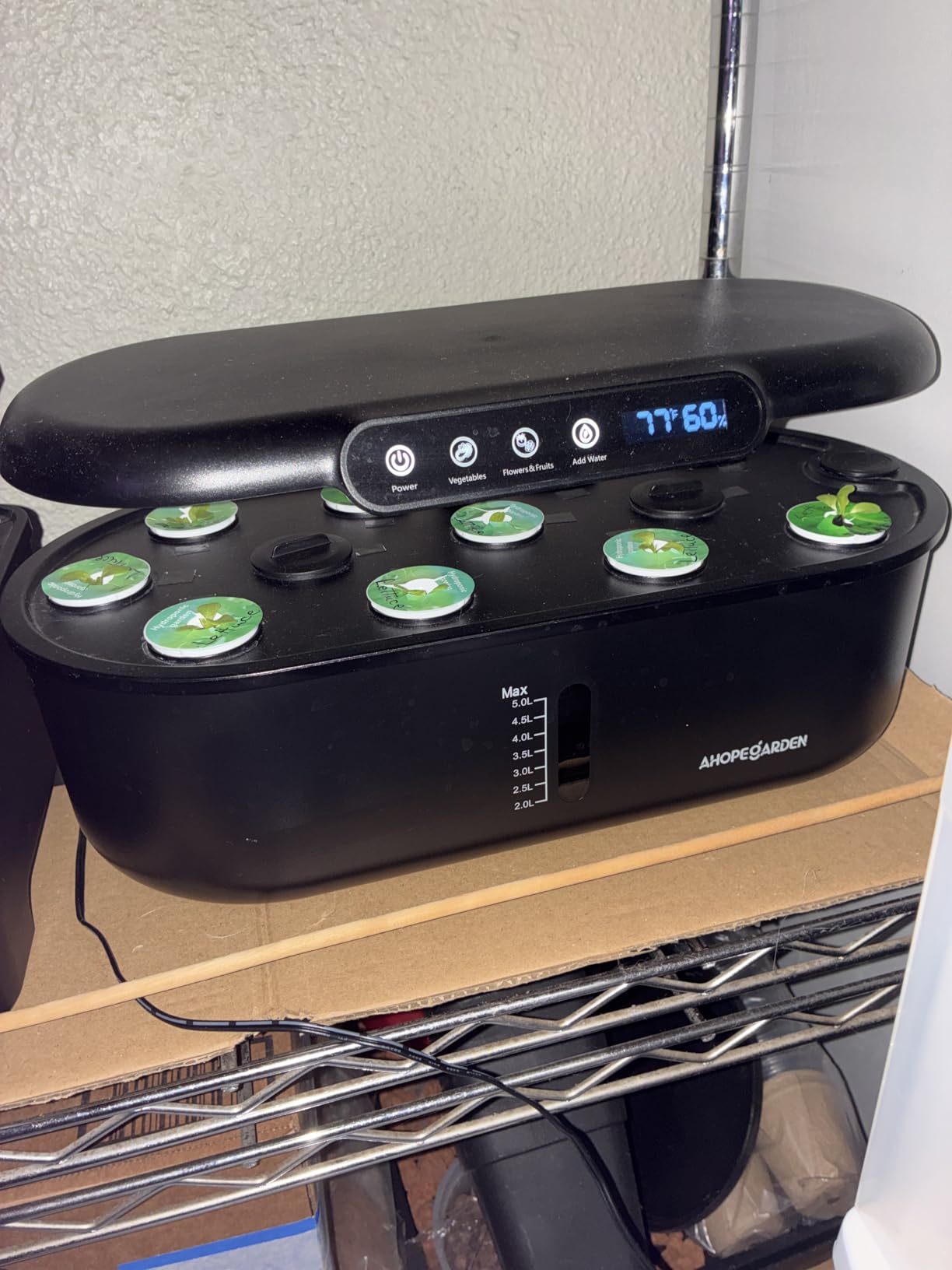 Ahopegarden Hydroponics Growing System Herb Garden: 10 Pods Indoor Garden Kit with LED Grow Light and Smart Temp & Humidity Display - Plant Germination Kit for Home Kitchen customer photo 2