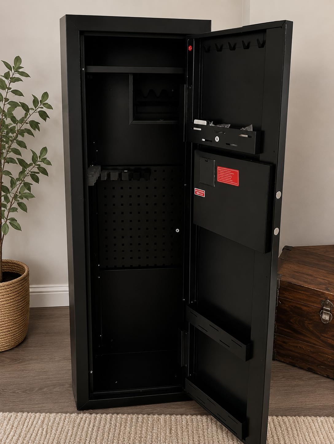 KAER Biometric Gun Safe Rifle,Gun Safes for Rifles and Pistols Holds 14-15 Firearms with Adjustable Racks & Pistol Storage,Fingerprint Keypad Lock Gun Cabinet for Home & Hunting for Enthusiasts customer photo 1
