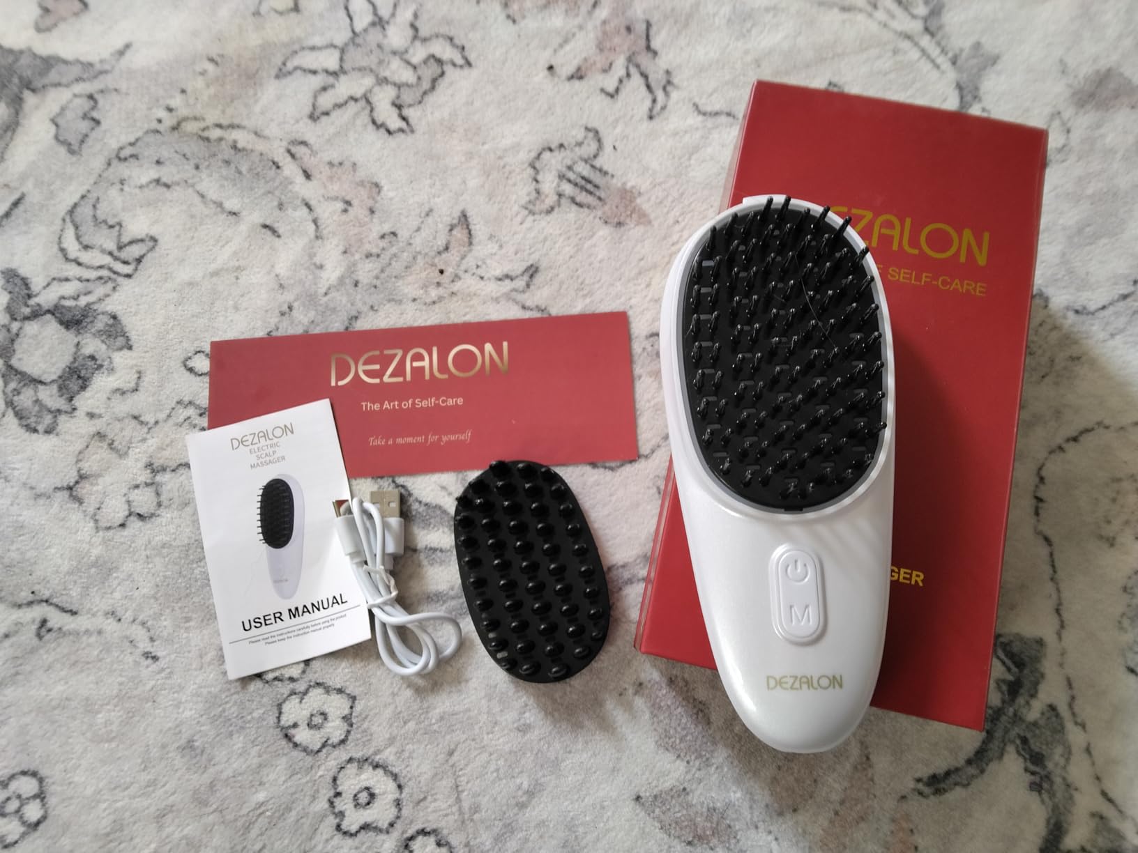 Electric Scalp Massager Brush - Cordless Vibrating Scalp Massage Device for Hair & Scalp Care, Rechargeable with Soft Flexible Bristles & Detachable Heads customer photo 2