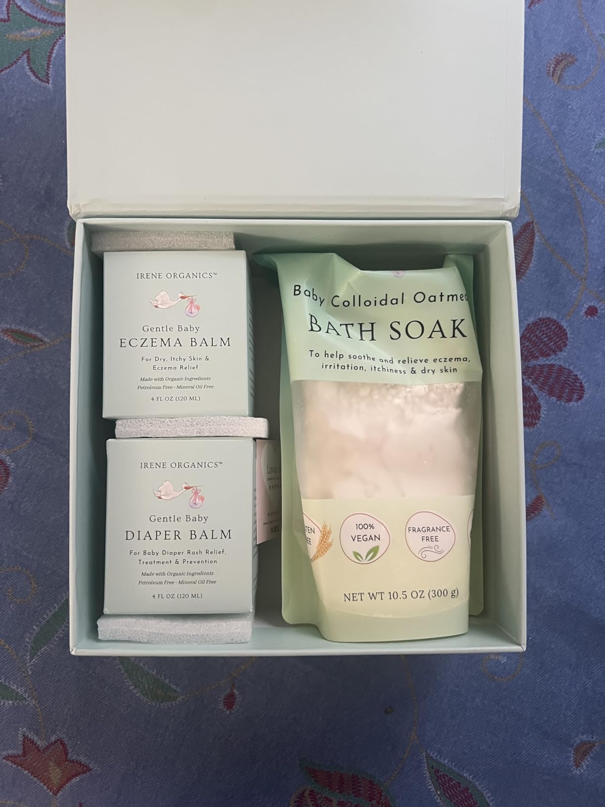Irene Organics Baby Skincare Complete Routine Bundle - Colloidal Oatmeal Bath Soak, Eczema Relief Balm, Diaper Rash Balm & for Sensitive Skin, Newborns, Infants & Toddlers customer photo 2