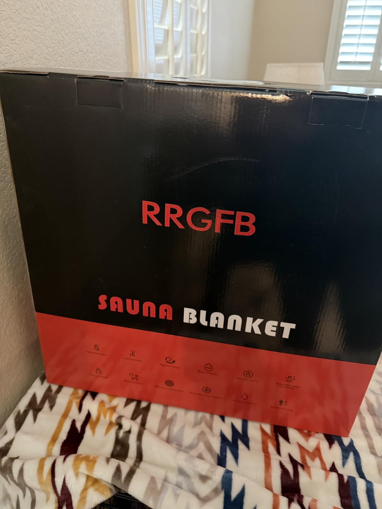 Infrared Sauna Blanket, Durable PU Leather Cover Detox & Relaxation at Home Adjustable Timer, Size 6 ft x 2.6 ft(Black) customer photo 2