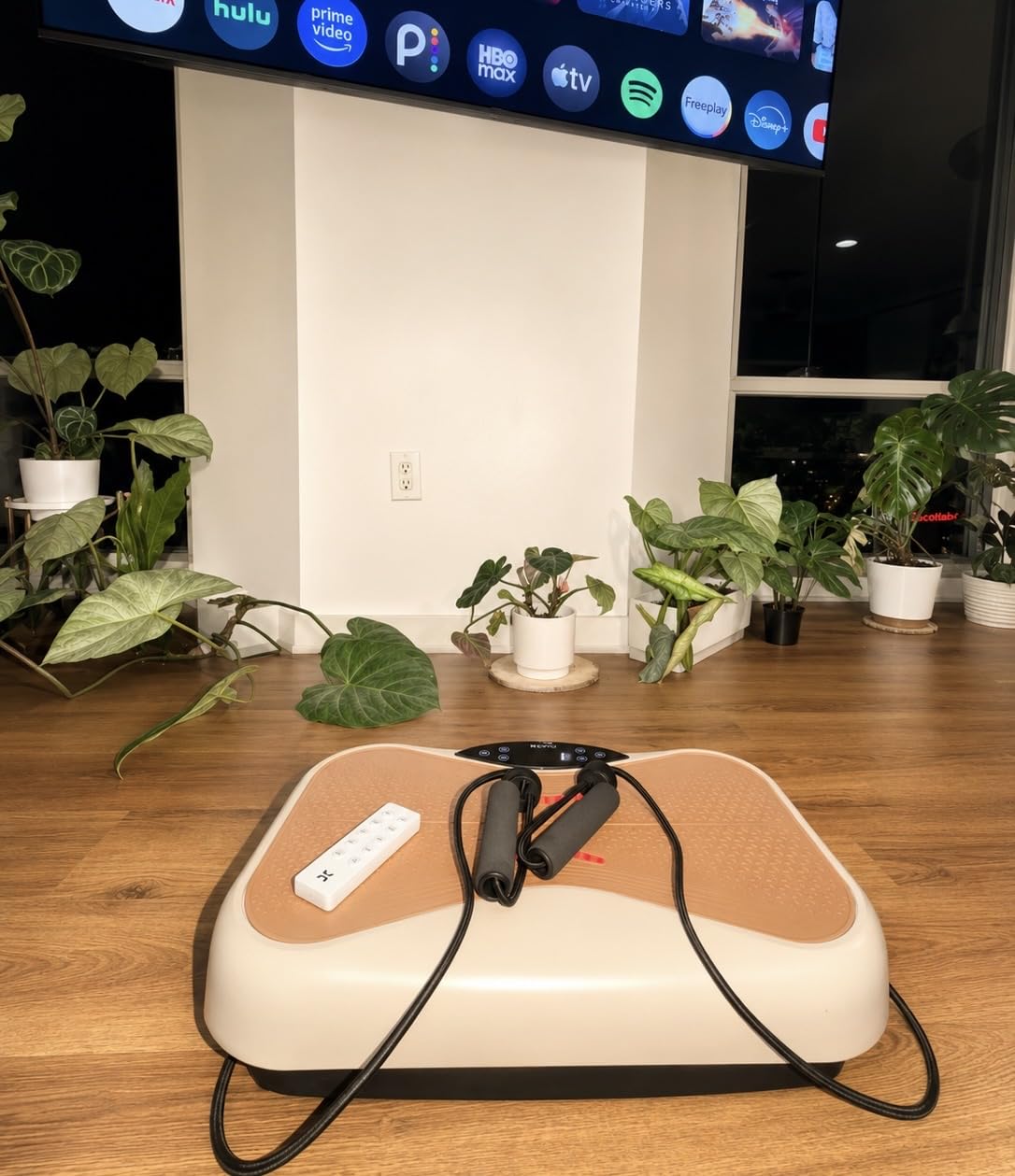 REVO Wave Board with Red Light Therapy | Vibration Plate for Lymphatic Drainage with Bluetooth Speakers, Resistance Bands, Remote | Exercise Machine for Full Body Workout Platform | 330 Lbs Capacity customer photo 2