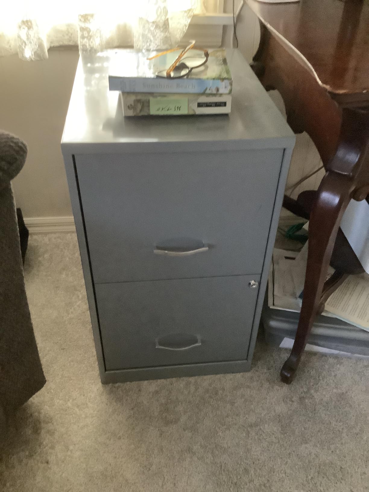 NuSparc 2 Drawer Locking Filing Cabinet | Pre-Assembled Steel Construction | Space-Saving Design Perfect for Home and Small Office | Letter-Size | Assembled in North America customer photo 1