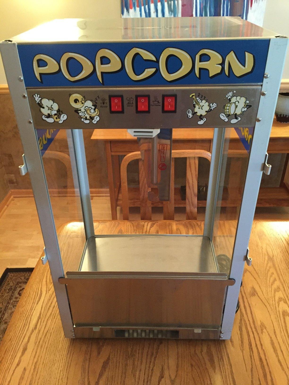 Great Northern Popcorn Top Star Popcorn Machine - 12oz Stainless-Steel Kettle, Reject Kernel Tray, Warming Light, and Accessories, Red and Yellow customer photo 1