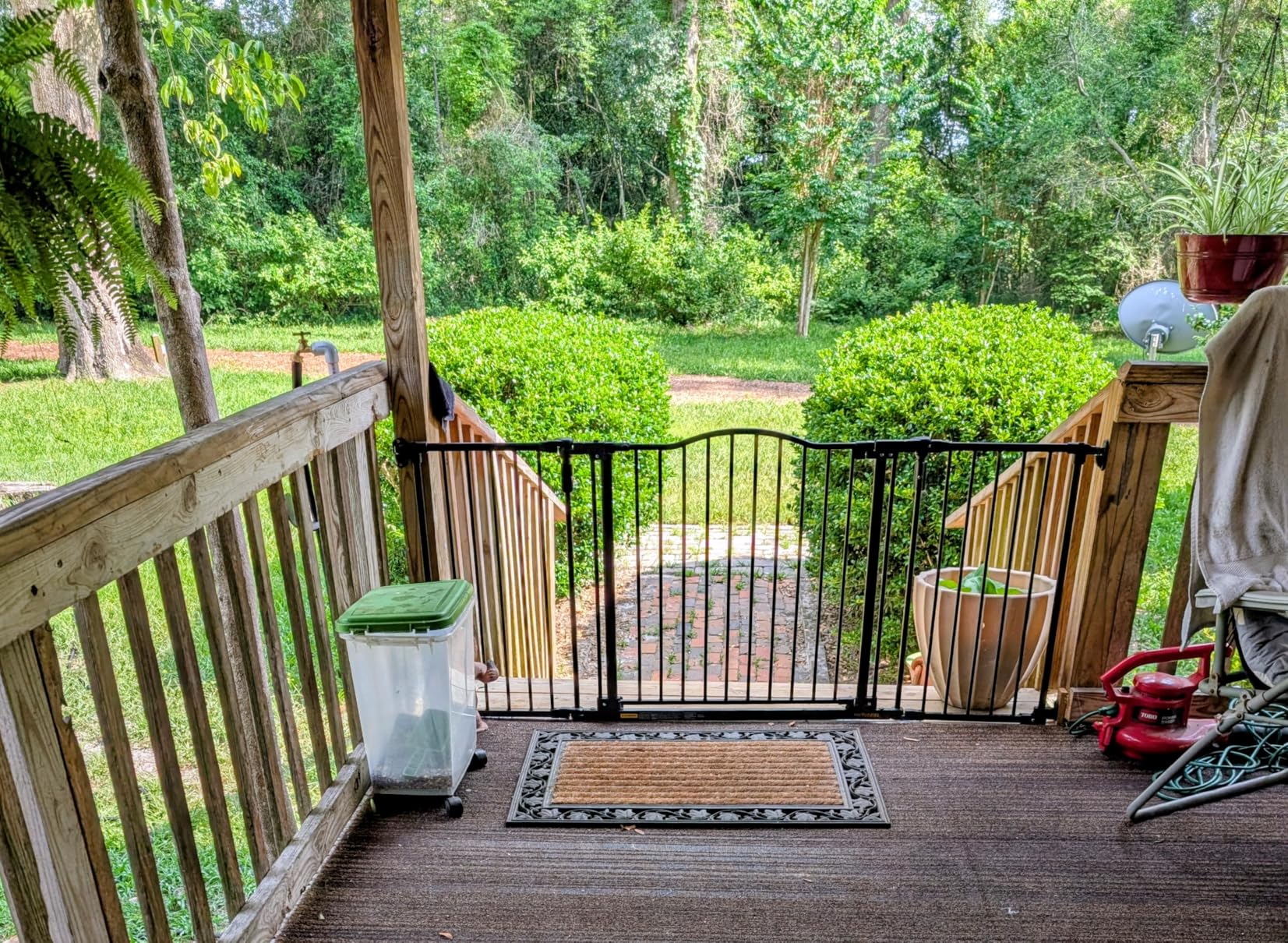 Toddleroo by North States - Deluxe Décor Safety Gate: Hardware Mounted Extra Wide Metal Baby Gate - Adjustable Child Gate - 38.3 to 72 Inches Wide - 30 Inches Tall - Matte Bronze customer photo 1