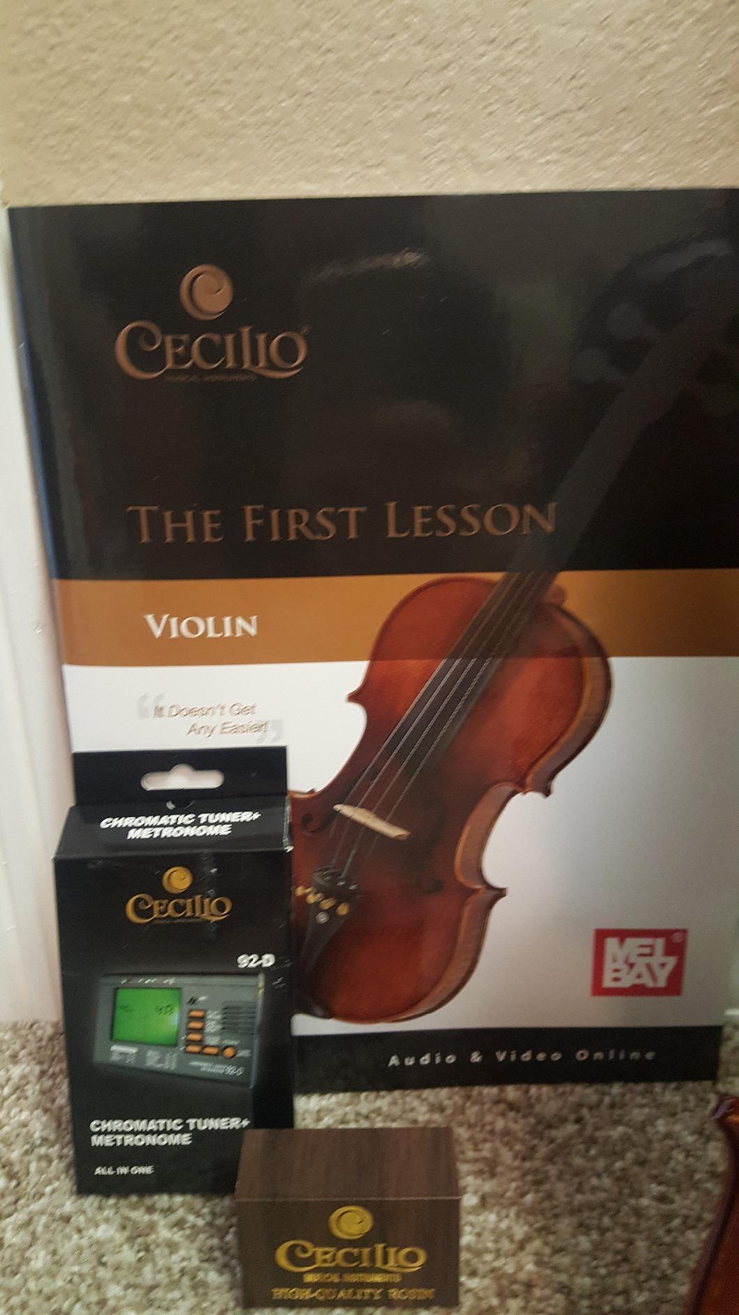 Cecilio 1/4 Violin Solidwood Violin with Extra Strings, Bow, Rosin, Tuner, Shoulder Rest & Lesson Book - Ideal for Beginners customer photo 1