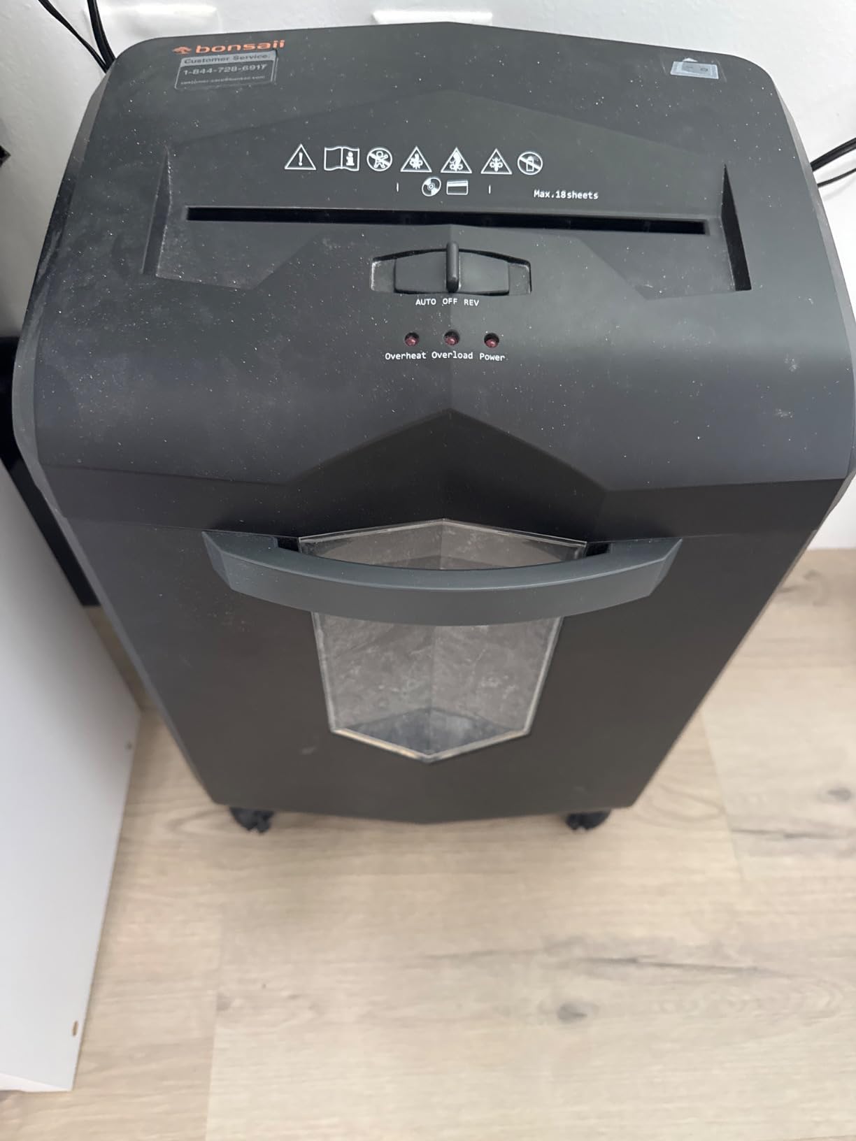Bonsaii Paper Shredder, 18-Sheet 60-Minutes Shredder for Office Heavy Duty Cross-Cut Shredder with 6 Gallon Pullout Basket 4 Casters (C149-C) customer photo 2