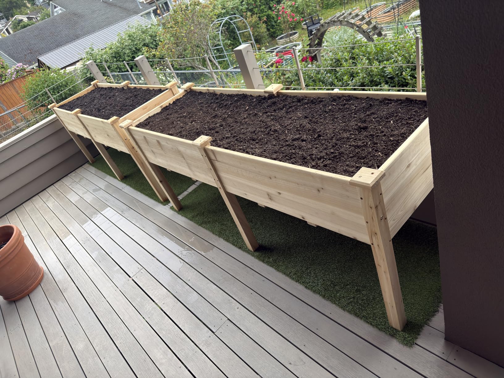 Best Choice Products 48 x 24 x 30 Inches Raised Garden Bed, Elevated Wood Planter Box Stand for Backyard, Patio, Balcony with Bed Liner, 200 Pound Capacity - Natural customer photo 1