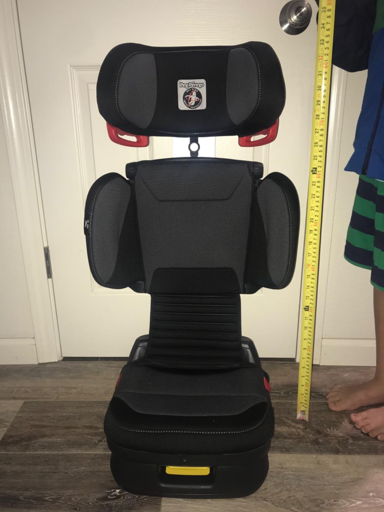 Peg Perego Viaggio Flex 120 Booster, 4D Total Adjust for Safety & Comfort, Compact Fold for Travel, 40-120 lbs, Made in Italy, Crystal Black customer photo 2