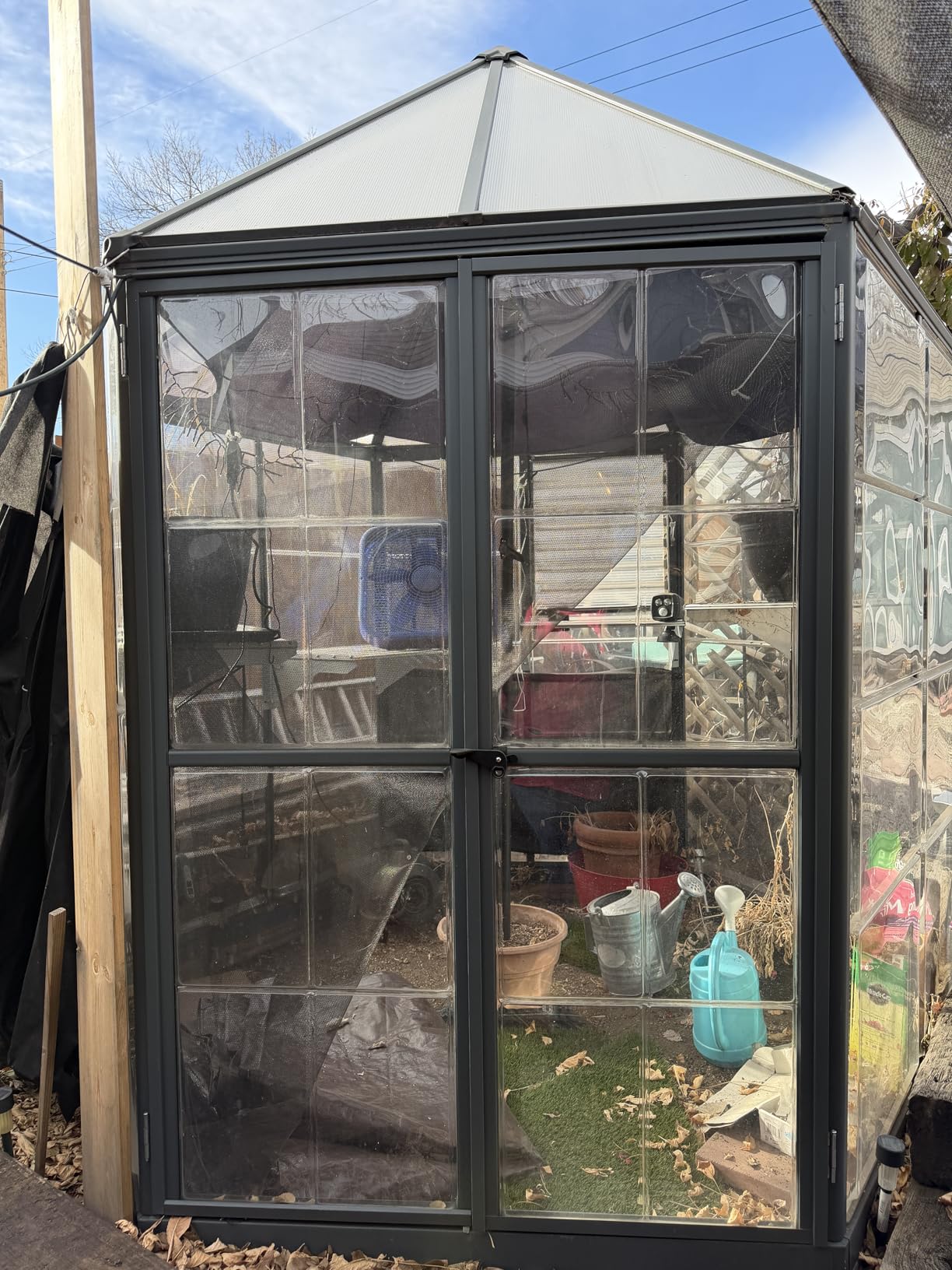 Palram - Canopia Oasis 7 Ft. x 8 Ft. Hexagon Greenhouse Kit | Hobby DIY Walk In, Heavy Duty Polycarbonate with Aluminium Frame, Lockable Door and Vent, Gutter, For Garden, Backyard customer photo 1