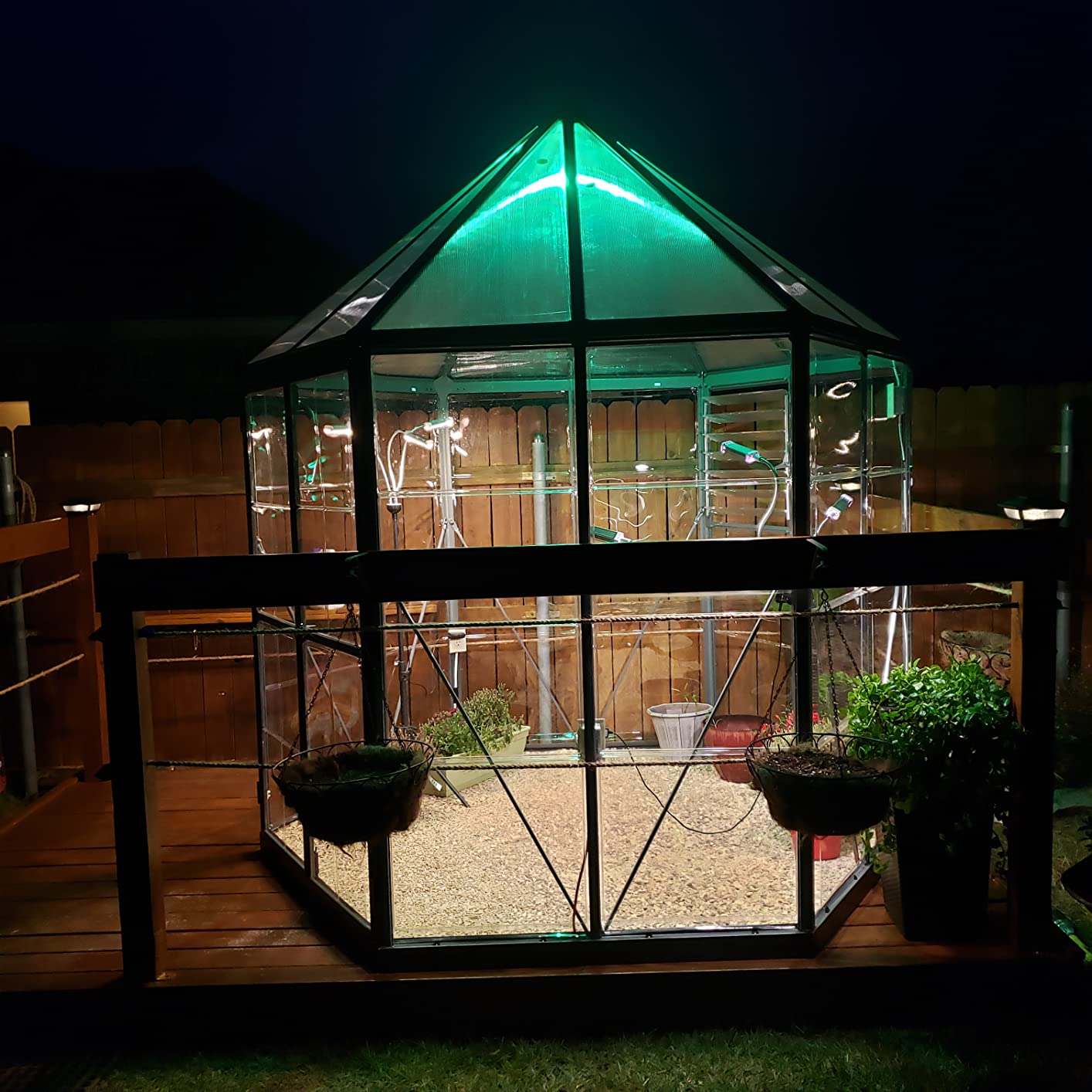 Palram - Canopia Oasis 7 Ft. x 8 Ft. Hexagon Greenhouse Kit | Hobby DIY Walk In, Heavy Duty Polycarbonate with Aluminium Frame, Lockable Door and Vent, Gutter, For Garden, Backyard customer photo 2