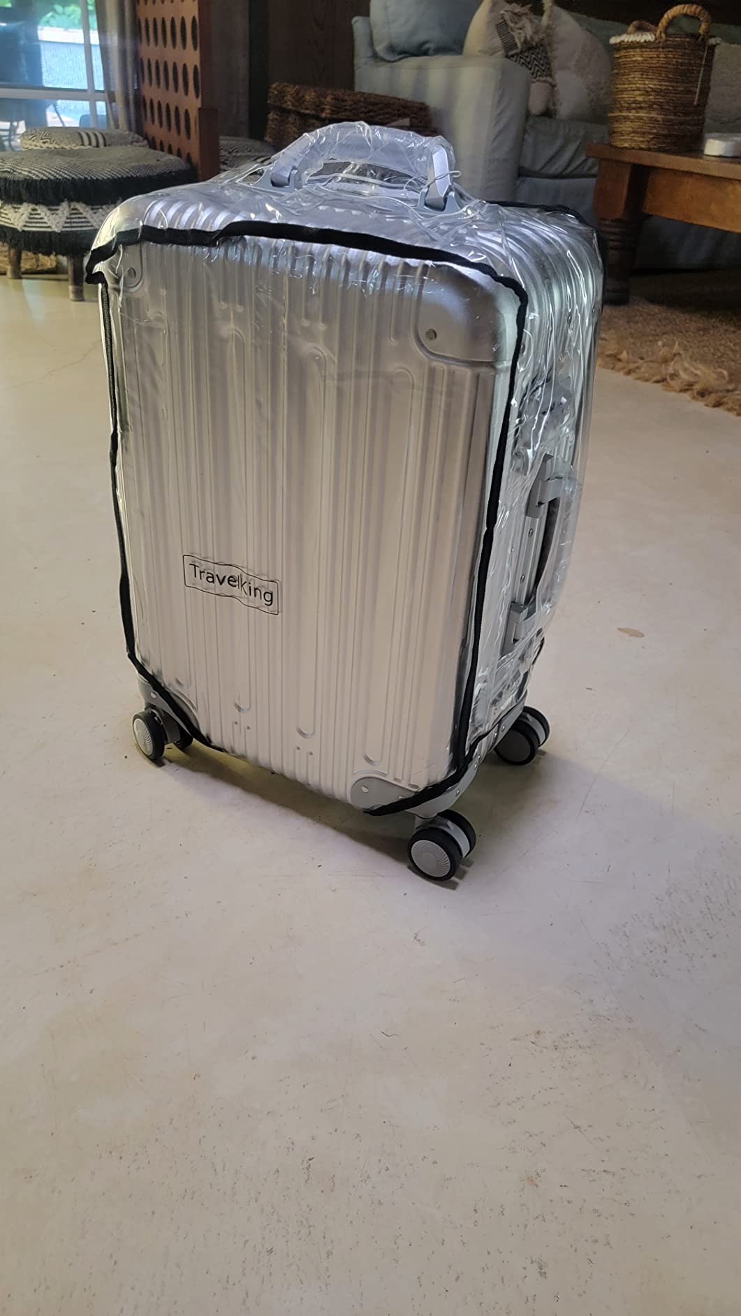 TRAVELKING All Aluminum Carry On Luggage with TSA Locks Fashion Cool Metal Hard Shell Spinner Suitcase (Silver, 20 Inch) customer photo 2