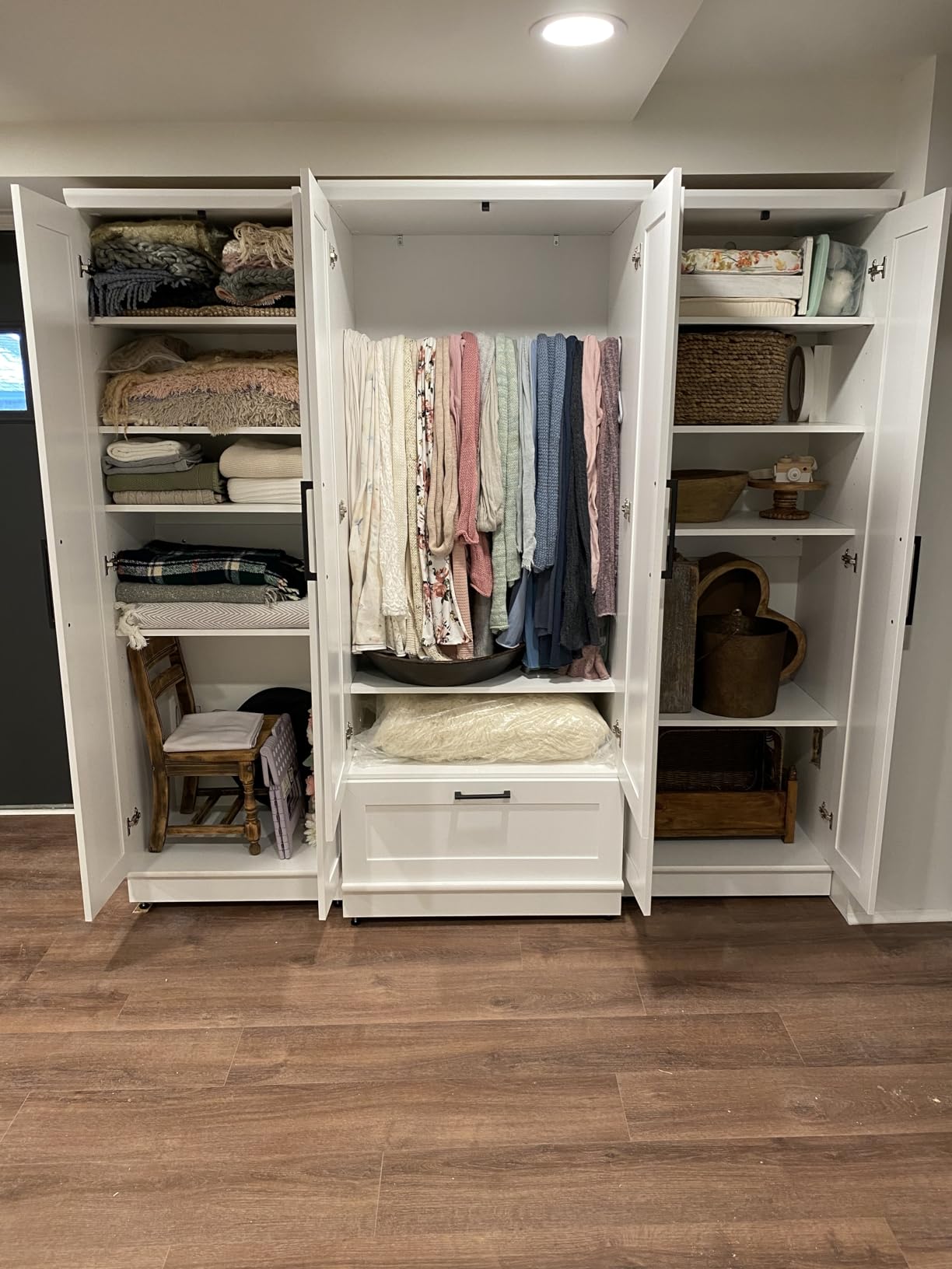 Sauder HomePlus Wardrobe/Storage Cabinet, Spacious Hidden Storage, Wardrobe Armoire, 29.1x20.9x71.2 - Soft White Finish customer photo 2
