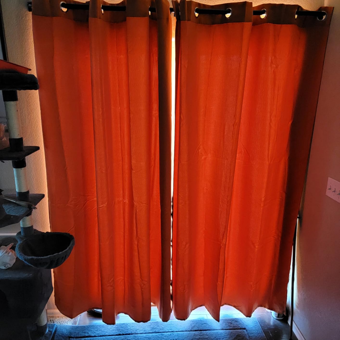 LEMOMO Blackout Curtains 52 x 84 inches Long Black Curtains Set of 2 Panels Thermal Insulated Room Darkening Curtains for Bedroom customer photo 1