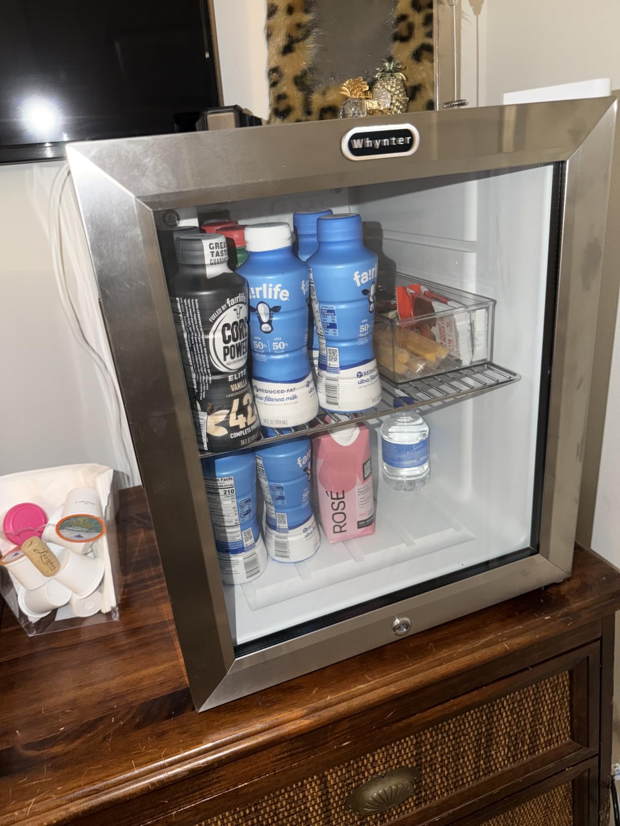 Whynter Beverage Refrigerator with Double-Layer Glass Door, 68-Can 1.6 Cu Ft Freestanding Drink Mini Fridge, BR-062WS, Stainless Steel customer photo 2