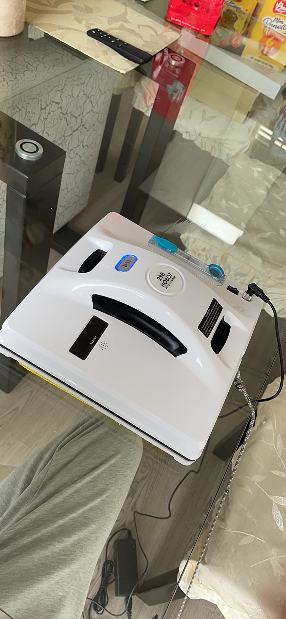 HOBOT 298 Window Cleaning Automatic Robot with Ultrasonic Water Spray, Intelligent Cleaning, AI Smart Route Plan, Replaceable Water Tank, and Control via Smartphone or Remote customer photo 2