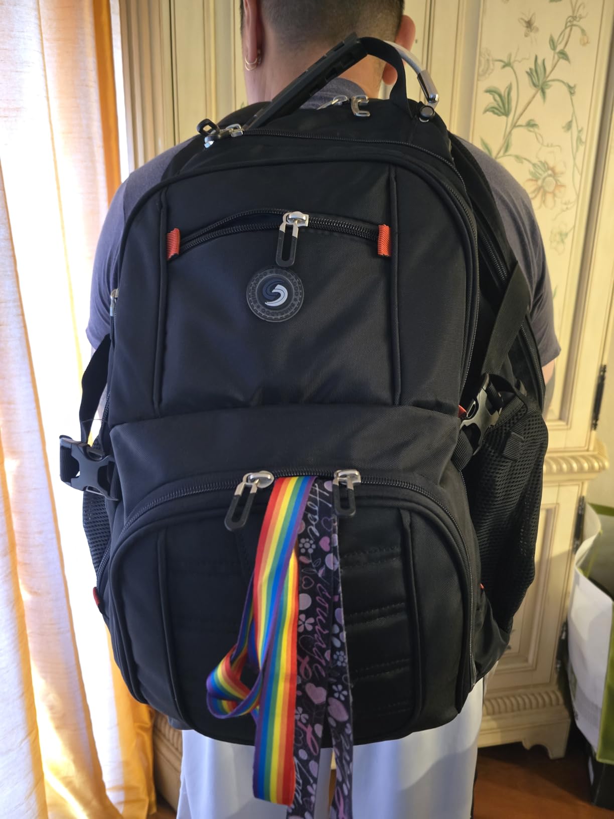 SHRRADOO Extra Large 50L Travel Laptop Backpack with Combination Lock, College Backpack Airline Approved Business Work Bag Fit 17 Inch Laptops for Men Women, Black customer photo 1