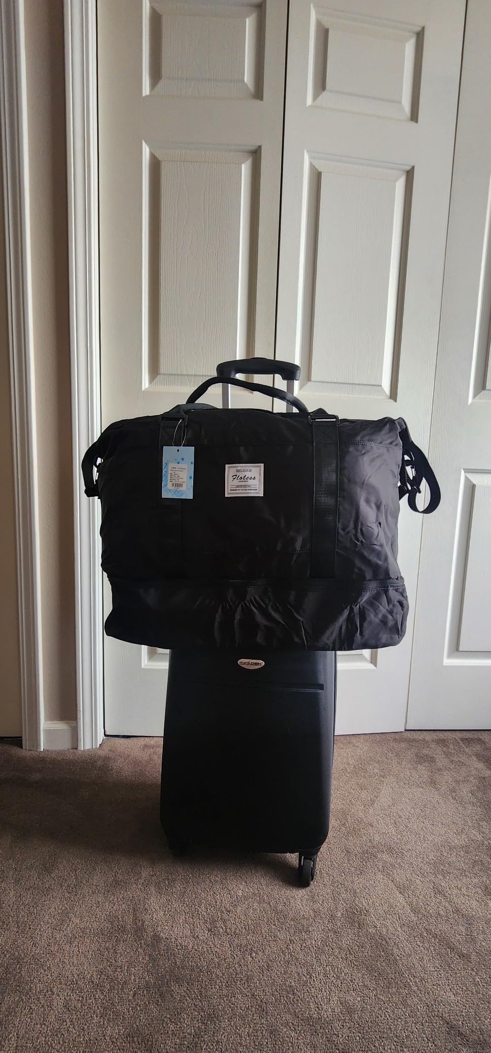 Travel Duffel Bag, Carry On Overnight Weekender Bags for Women | Travel Bag with Wet Pocket & Trolley Sleeve, For Spirit Airlines 18x14x8 Personal Item Bag customer photo 2