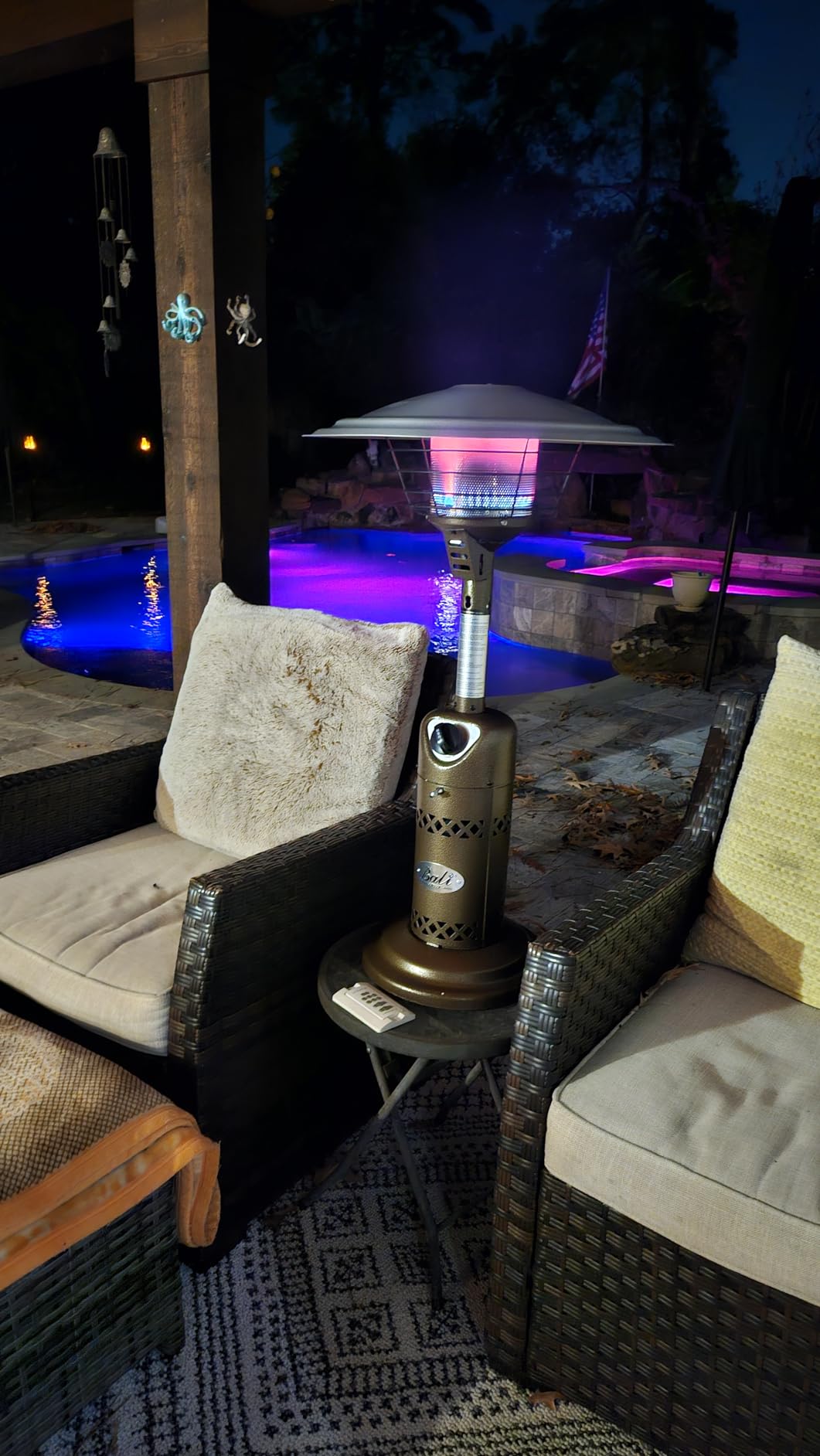 BALI OUTDOORS Portable Patio Heater, Outdoor Propane Table Top Heater, Bronze customer photo 1