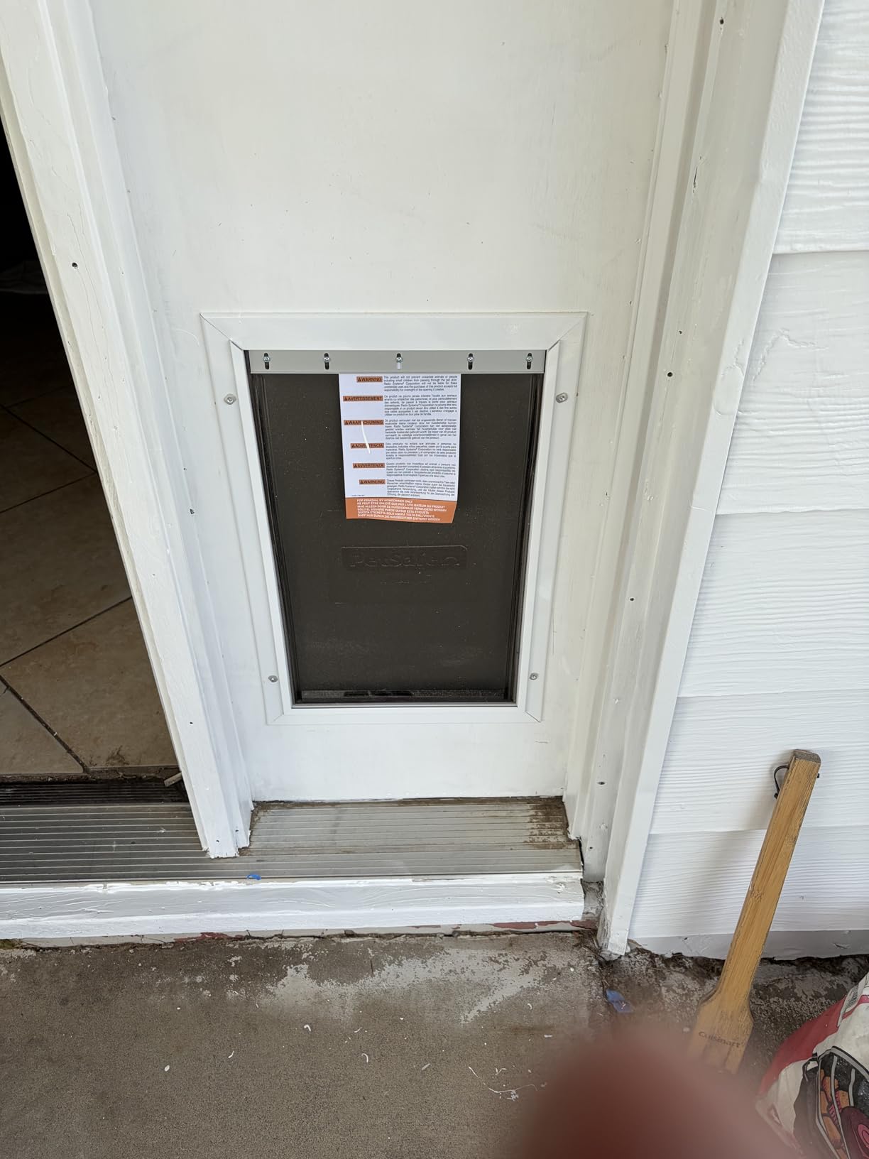 PetSafe Extreme Weather Aluminum Dog Door for Exterior Doors - Energy Efficient - 3 Flaps for Insulation - for Large Dogs customer photo 1