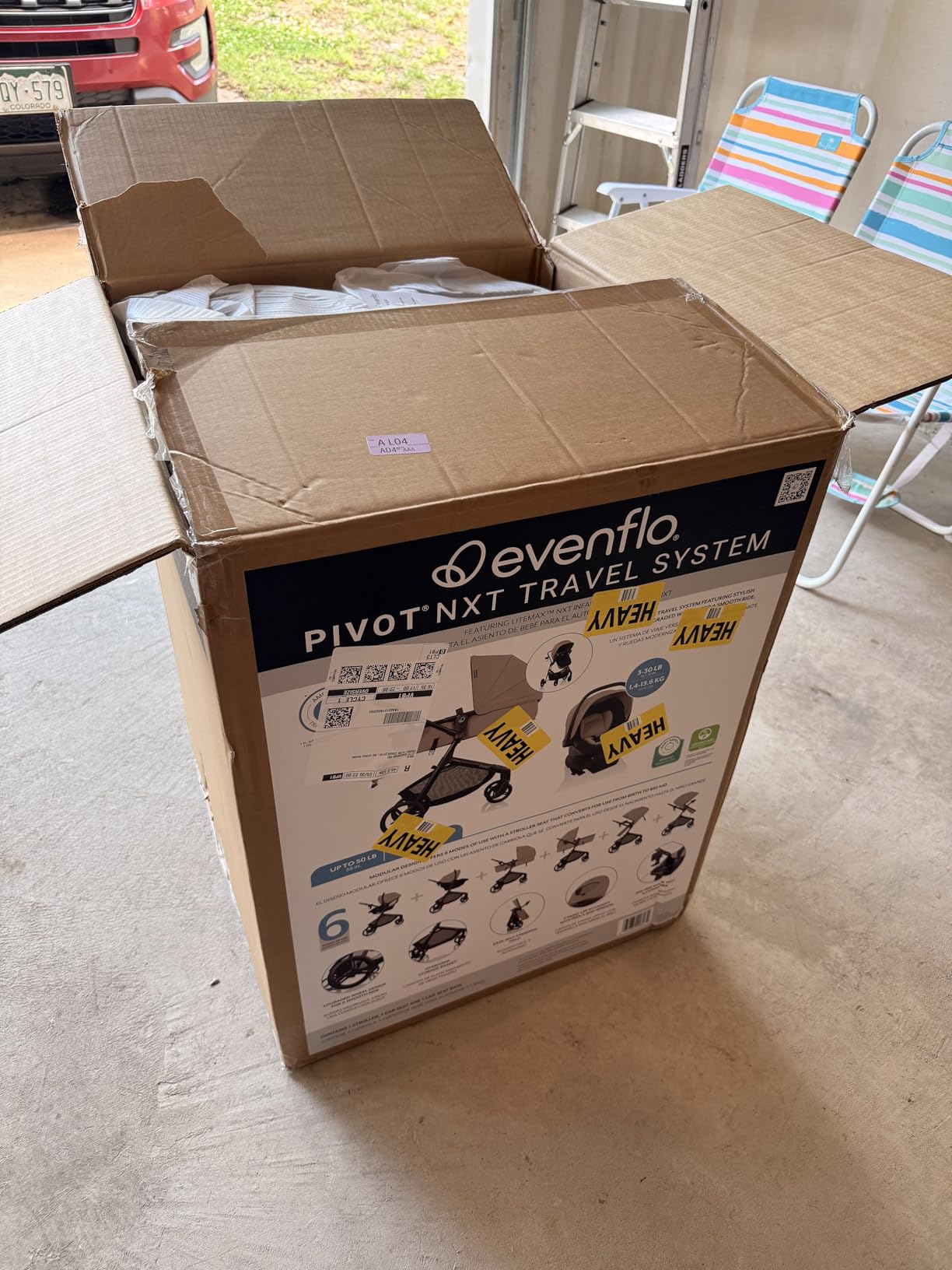 Evenflo Pivot NXT Travel System with LiteMax NXT Infant Car Seat, Silverado Gray customer photo 2