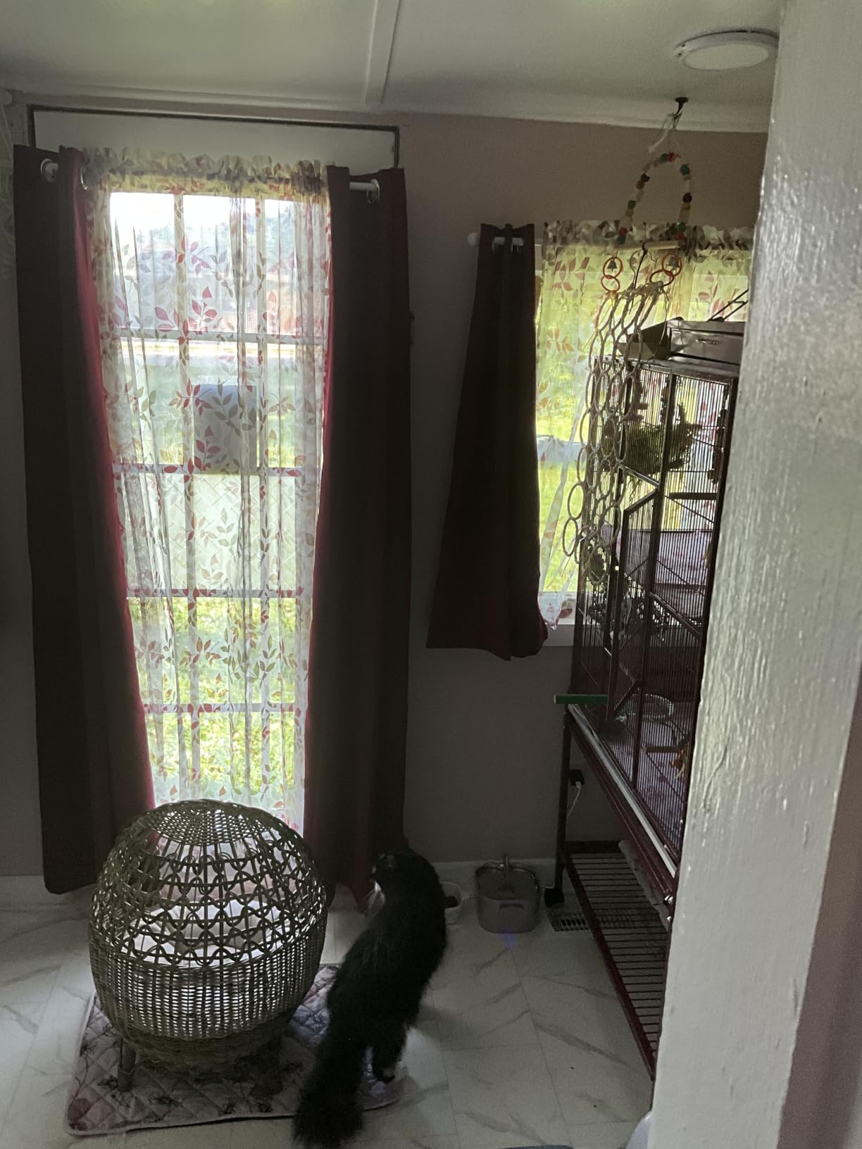ChrisDowa Grommet Blackout Curtains for Bedroom and Living Room - 2 Panels Set Thermal Insulated Room Darkening Curtains (Dark Grey, 42 x 63 Inch) customer photo 2