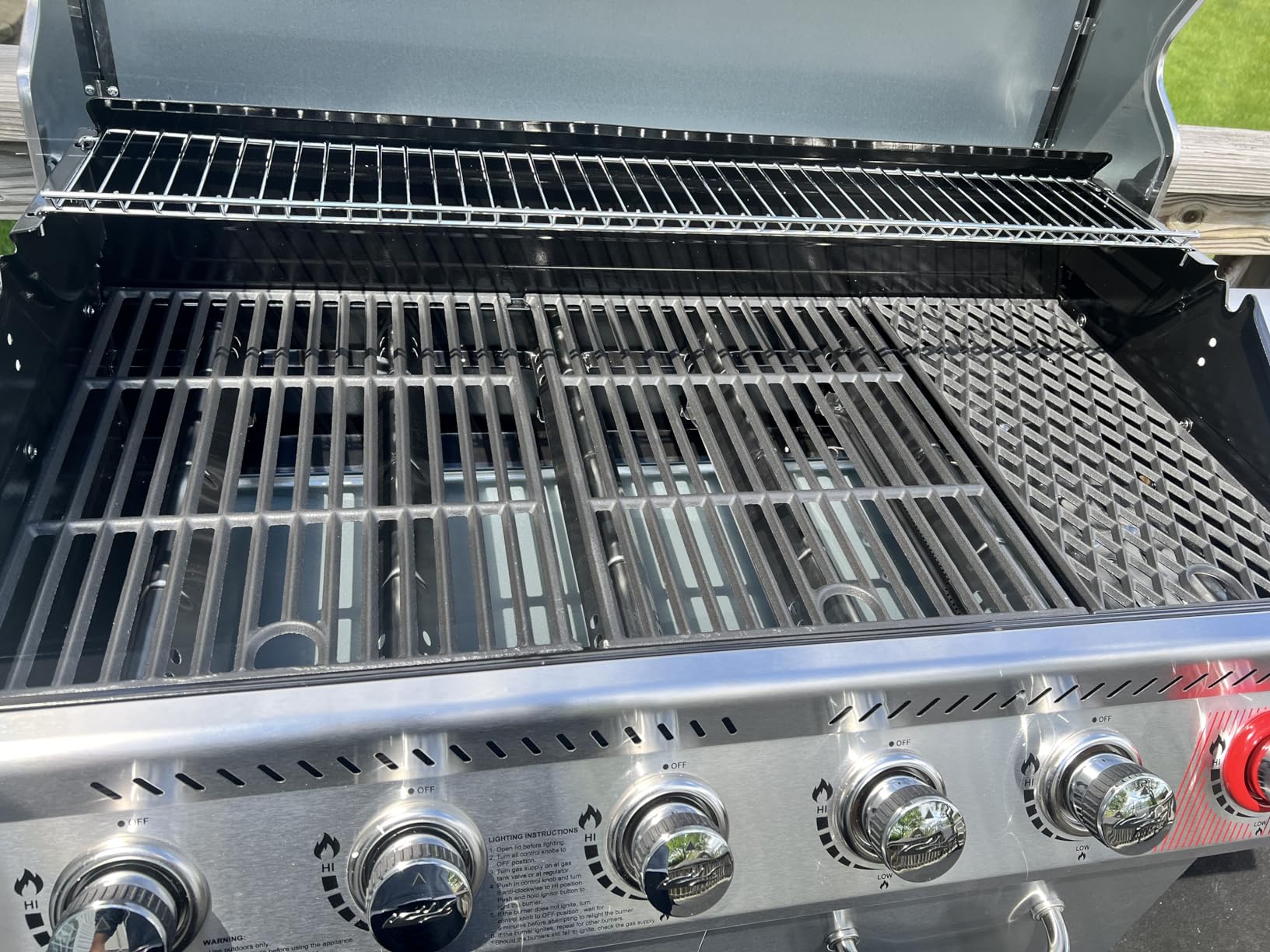 Royal Gourmet GA6402S 6-Burner Propane Gas Grill with Side Burner and Warming Rack, 74,000 BTUs, Cabinet Style Outdoor BBQ Grill for Barbecue Grilling & Backyard Cooking, Silver customer photo 2