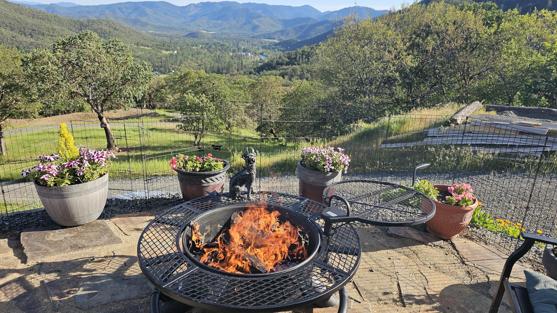 BALI OUTDOORS Fire Pit with Poker, 32 inch Outdoor Fire Pit Patio, Wood Burning Firepits for Outside with Grill customer photo 1