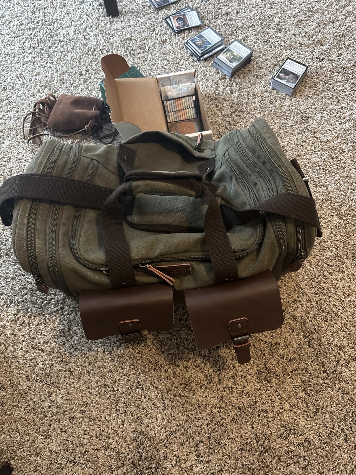 Wildroad Waxed Canvas Duffle Bag - 50L Waterproof Weekender Overnight Travel Bag customer photo 2
