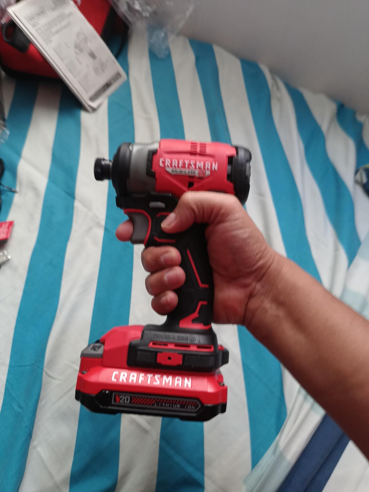 CRAFTSMAN V20 RP Cordless Drill and Impact Driver, Brushless Power Tool Combo Kit, 2 Batteries and Charger Included (CMCK211C2) customer photo 1