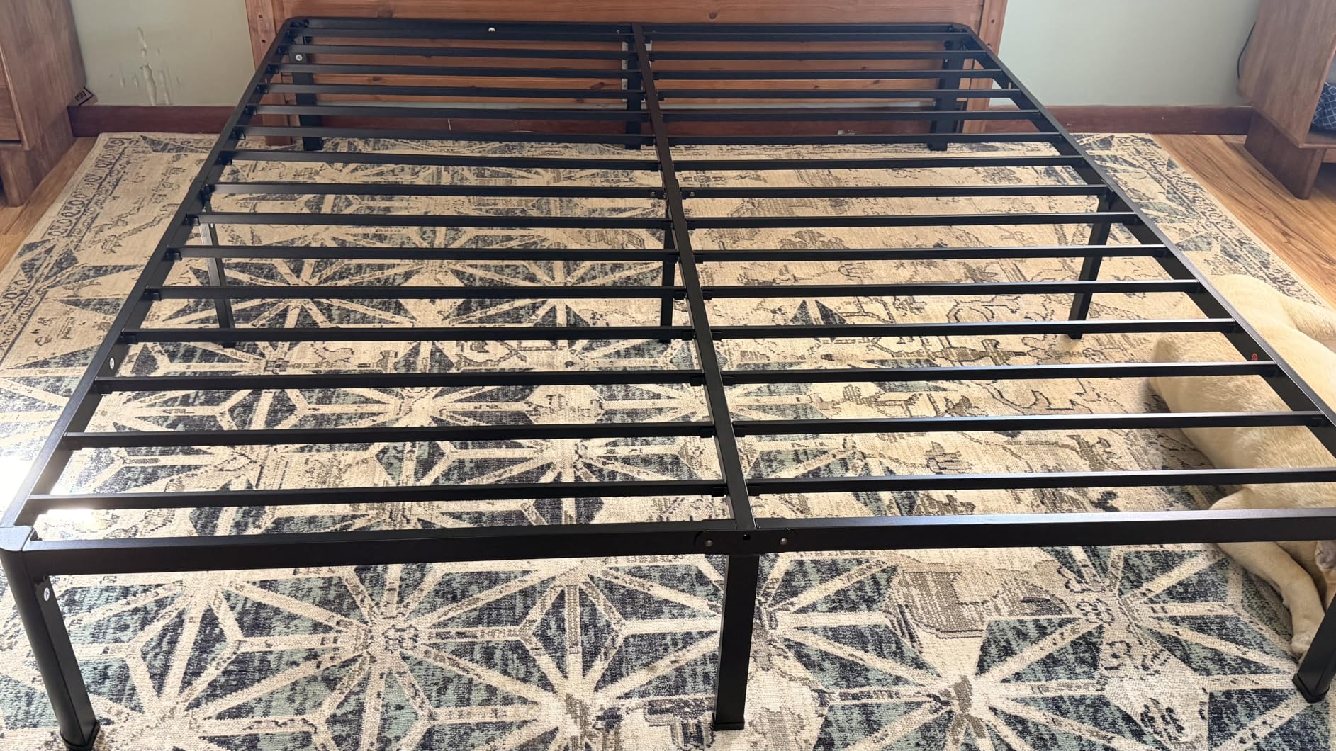 MAF 14 Inch Queen Metal Platform Bed Frame with Round Corner Legs, 3000 LBS Heavy Duty Steel Slats Support, Noise Free, No Box Spring Needed, Easy Assembly customer photo 1