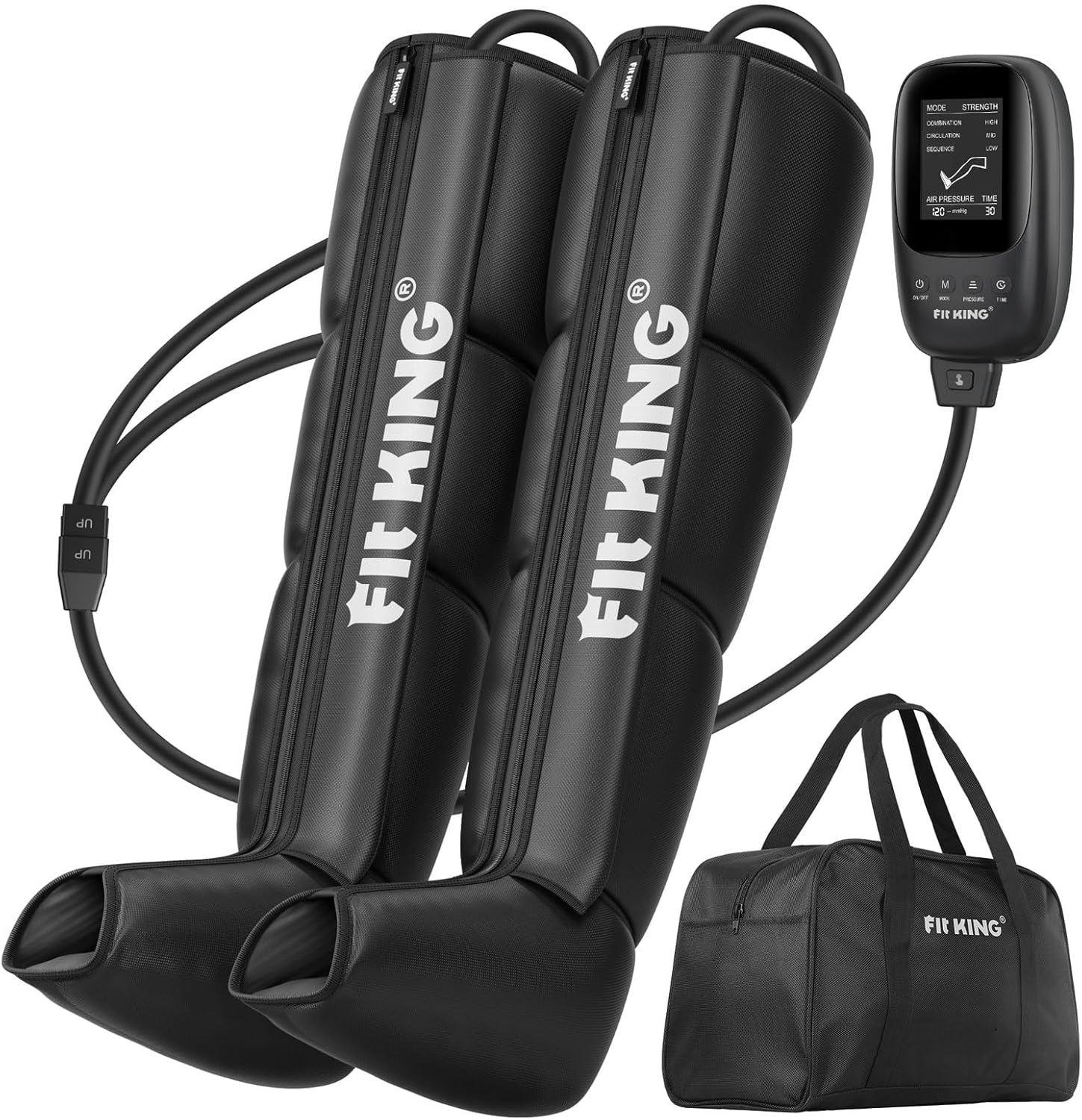 FIT KING Air Compression Recovery System, Sequential Device for Fast Recovery, Foot and Leg Massager Boots to Enhance Sports Performance, FSA-HSA (Small) customer photo 1