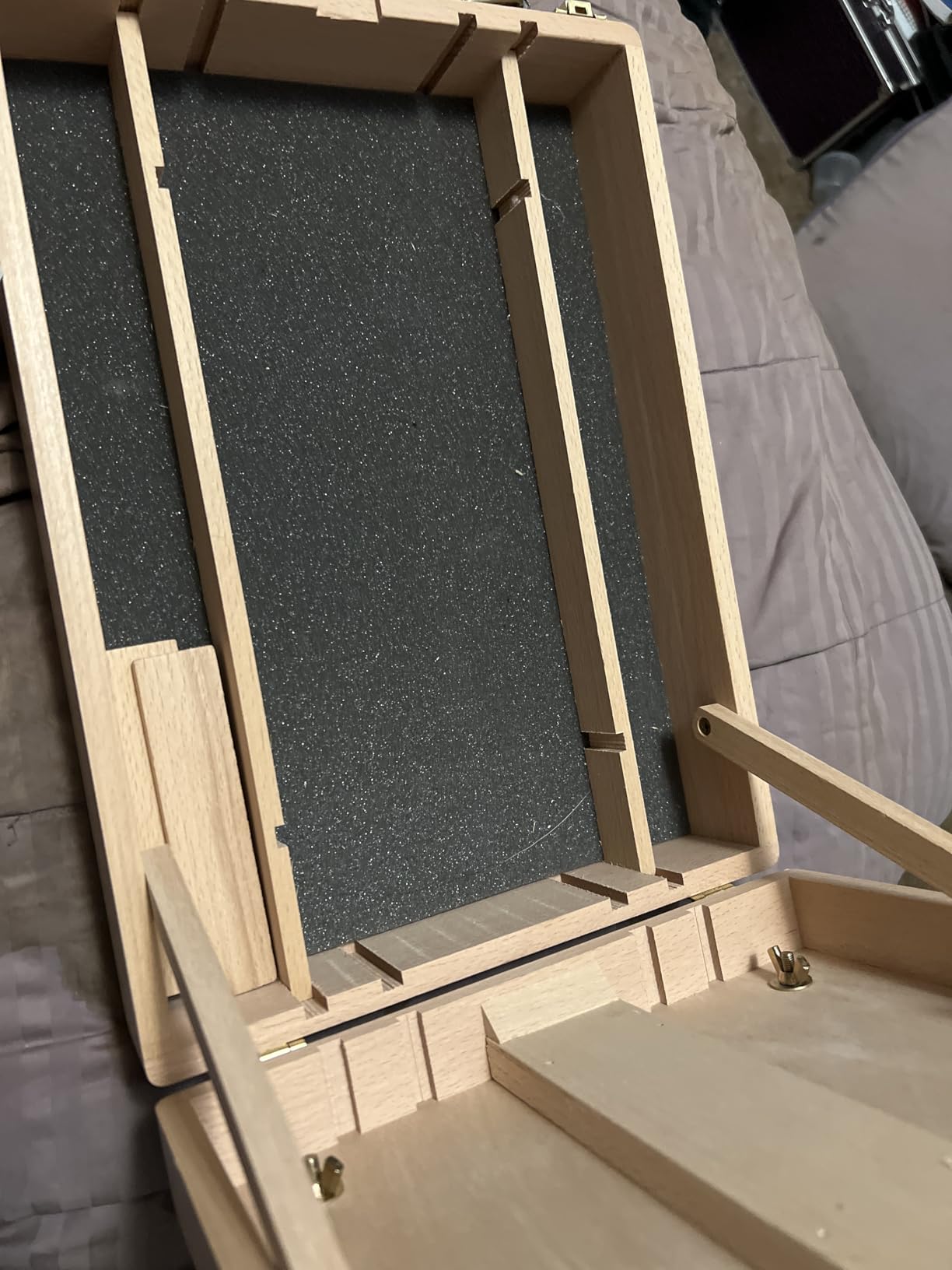 Falling in Art Wooden Tabletop Easel, Beech Wood Sketchbox Desktop Easel for Painting, Portable Art Drawing Easel for Beginners and Professionals customer photo 2