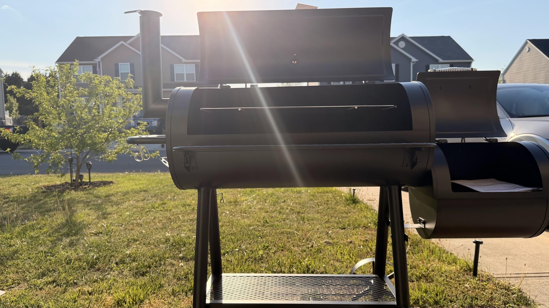 Sophia & William Heavy-Duty Charcoal Outdoor Smoker Grills, Extra Large Offset Smoker (941 SQ.IN. Cooking Area) customer photo 2