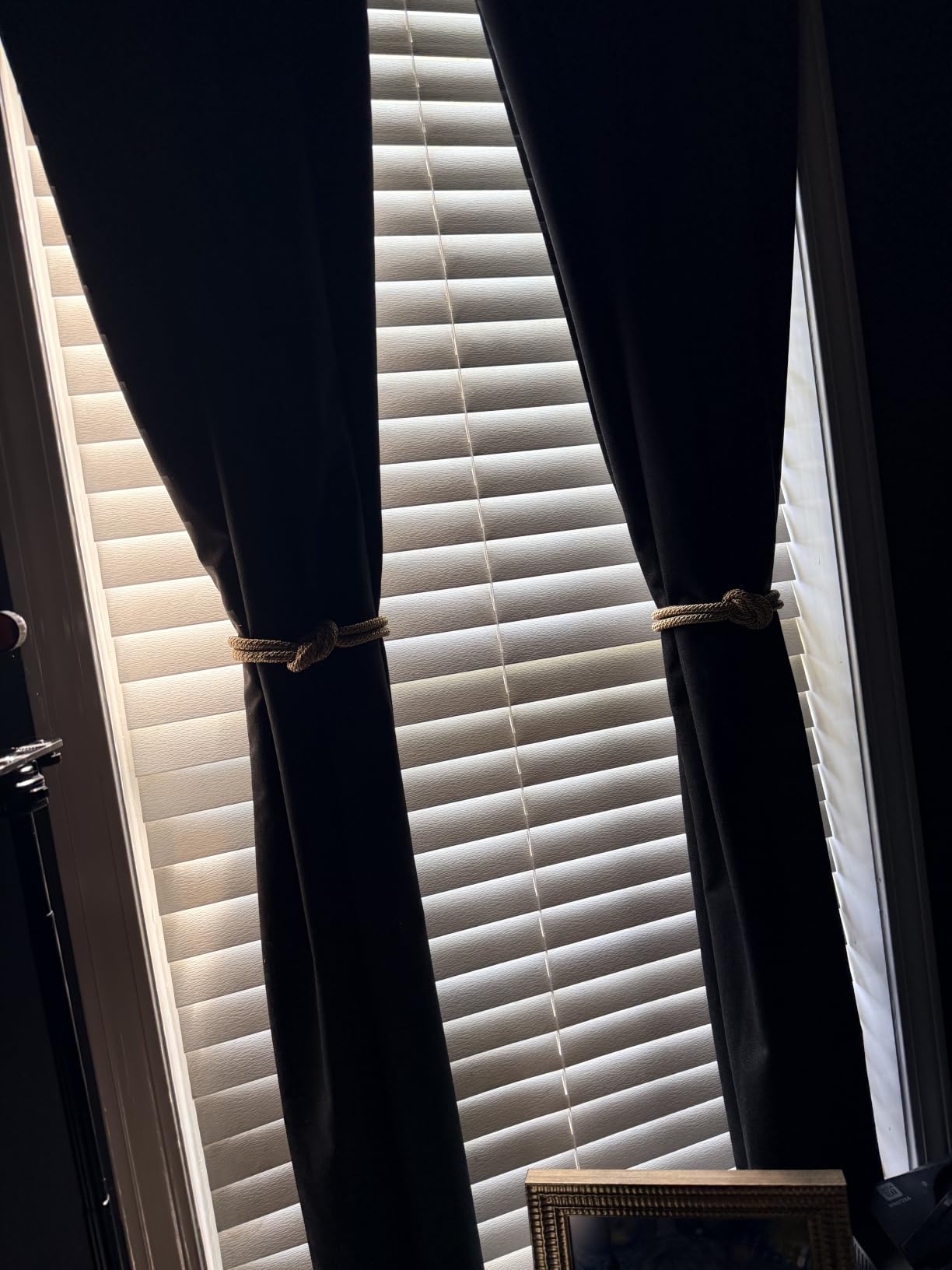 Joydeco 100% Blackout Curtains for Bedroom - Nature Linen 84 Inch Long customer photo 2