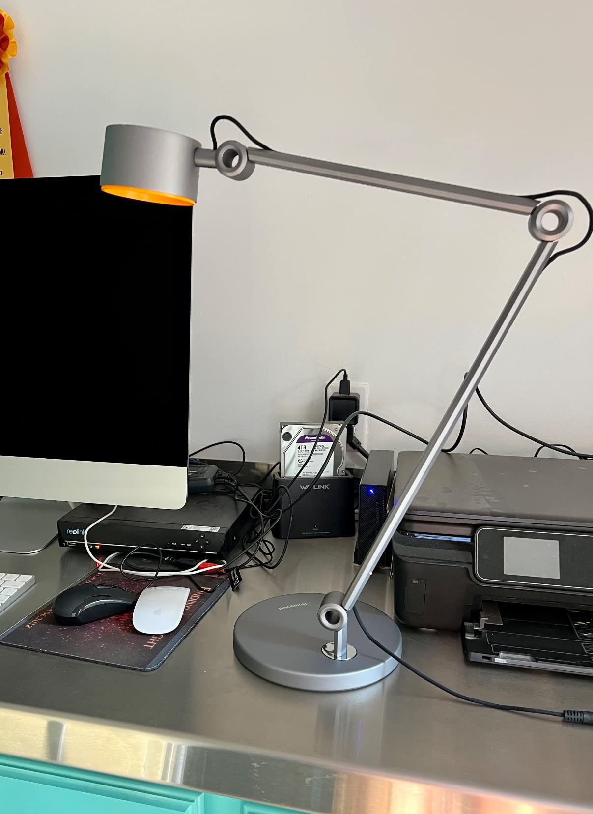 Honeywell LED Desk Lamp, 01A Sunturalux Desk Light for Home Office, 4000K Dimmable Eye Caring Natural Light Architect Lamp with Metal Swing Arm Lamp for Desk Craft Reading customer photo 1