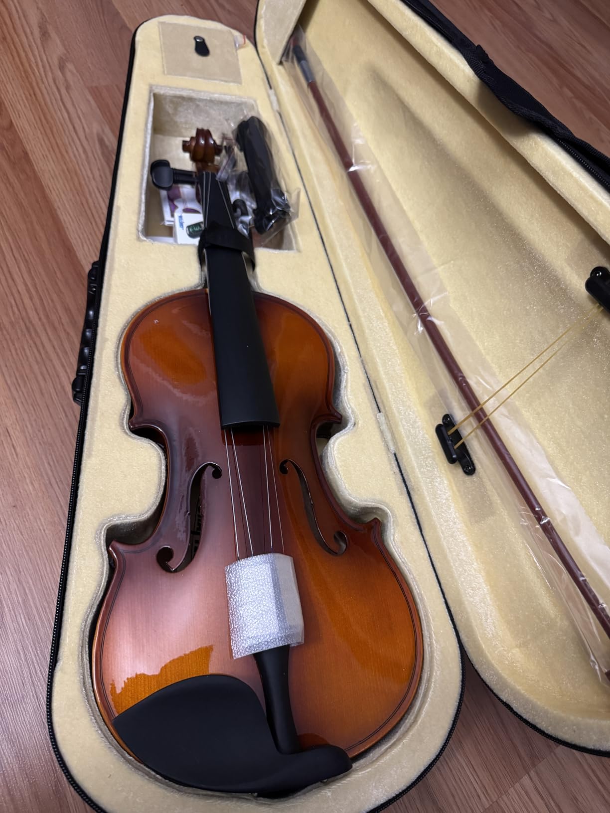 Crafteem Handcrafted Premium Violin Outfit for Kids Beginner, Student, and Adults - Perfect Your Sound and Unlock Your Musical Potential with Confidence (Matte Antique, 1/2) customer photo 1