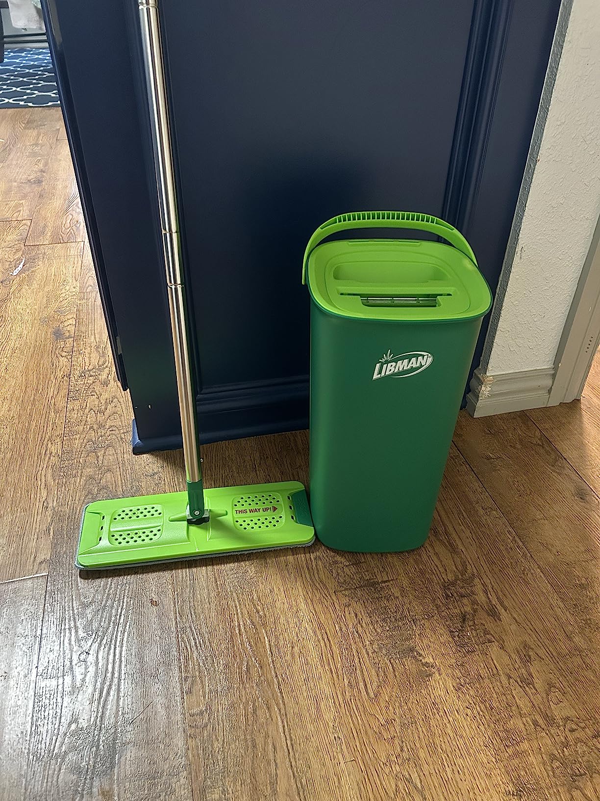 Libman Rinse 'n Wring Mop and Bucket System, Microfiber Dry Wet Mop for Floor Cleaning, Hardwood, Laminate, Tile Cleaner, Dual Chamber Bucket Design, 2 Total Refill Replacement Head Pads customer photo 2