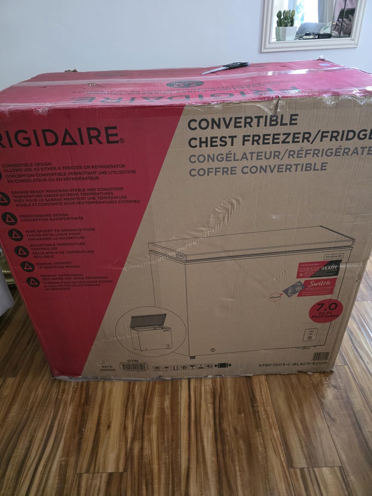 FRIGIDAIRE EFRF5003-BLACK Chest Deep Freezer-Garage-Ready, 5.0 Cu. Ft. Capacity, Black-Adjustable Thermostat-Removable Vinyl Coated Wire Basket-Easy Defrost Drain customer photo 1