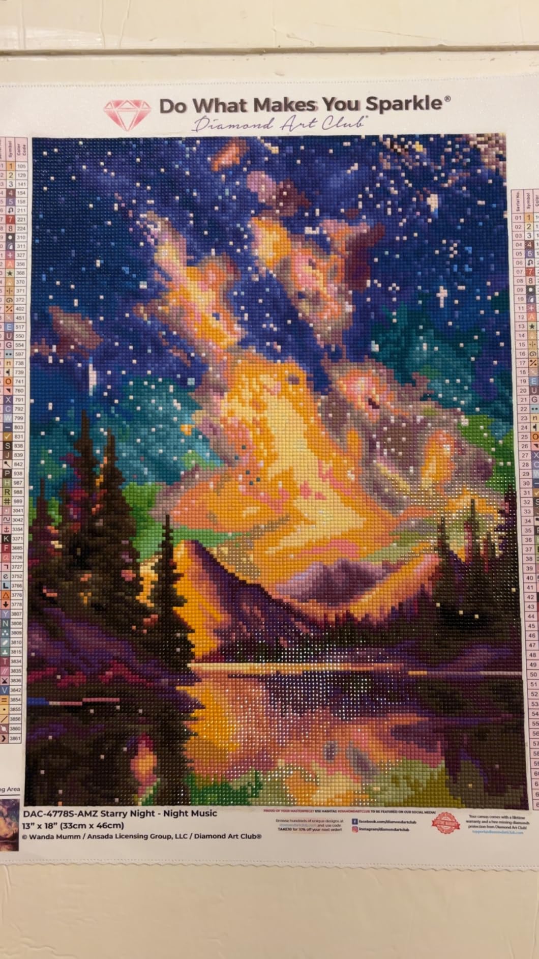 DIAMOND ART CLUB Violet Persuasion Diamond Painting Kit, Fun DIY Crafts for Adults, Round Diamond Art Canvas, 13