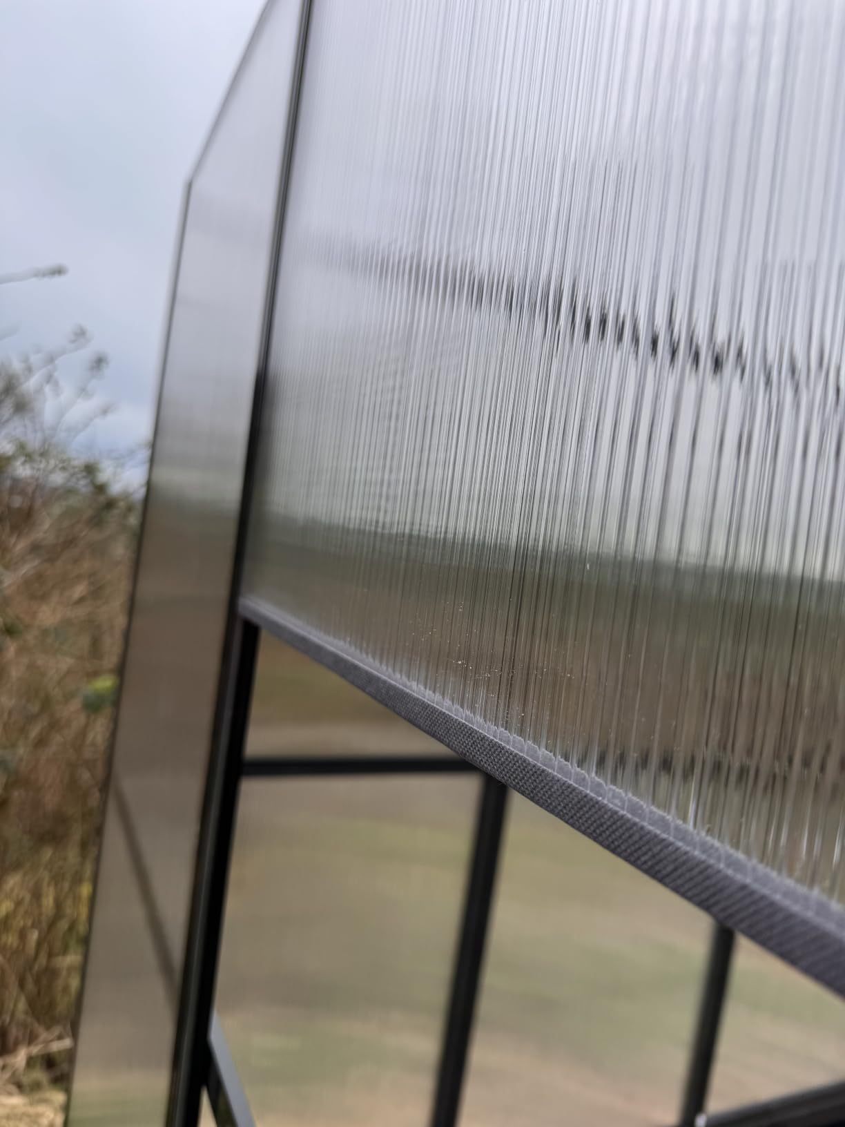 HOWE 8x10x7.5 FT Polycarbonate Greenhouse Double Swing Doors 2 Vents 5.2FT Added Wall Height, Walk-in Large Aluminum Sunroom Winter Greenhouse for Outdoors, Black customer photo 1