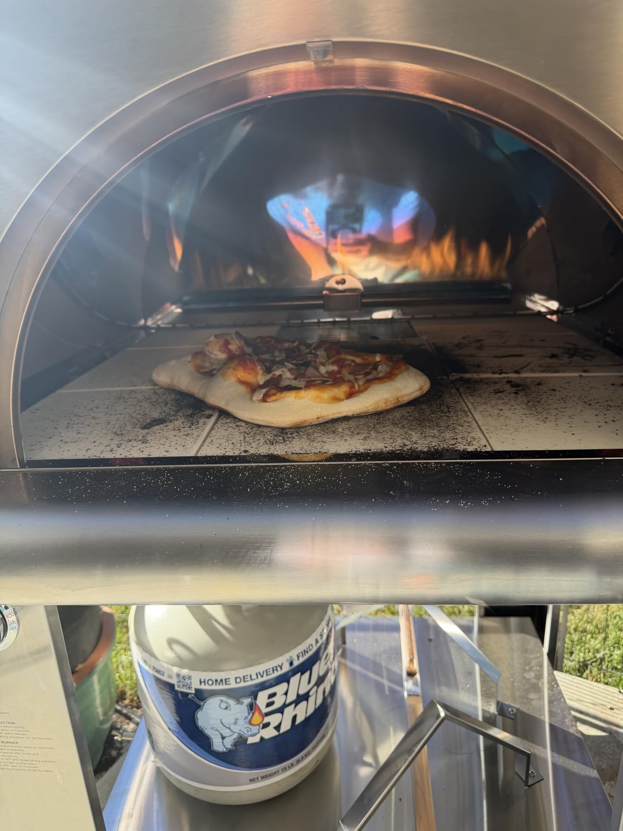 KoolMore 32 in. Outdoor Propane Gas and Wood fired Pizza Oven in Stainless-Steel customer photo 1