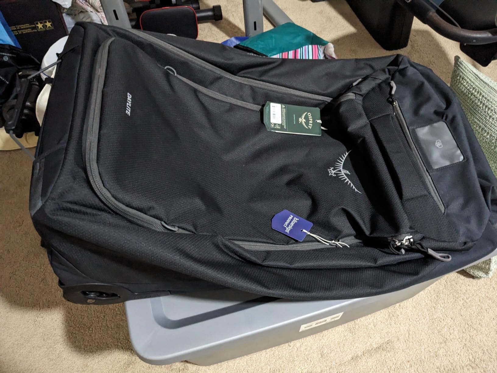 Osprey Daylite 85L Wheeled Collapsible Travel Duffel Bag - Lightweight Durable Rolling Suitcase, Black customer photo 2