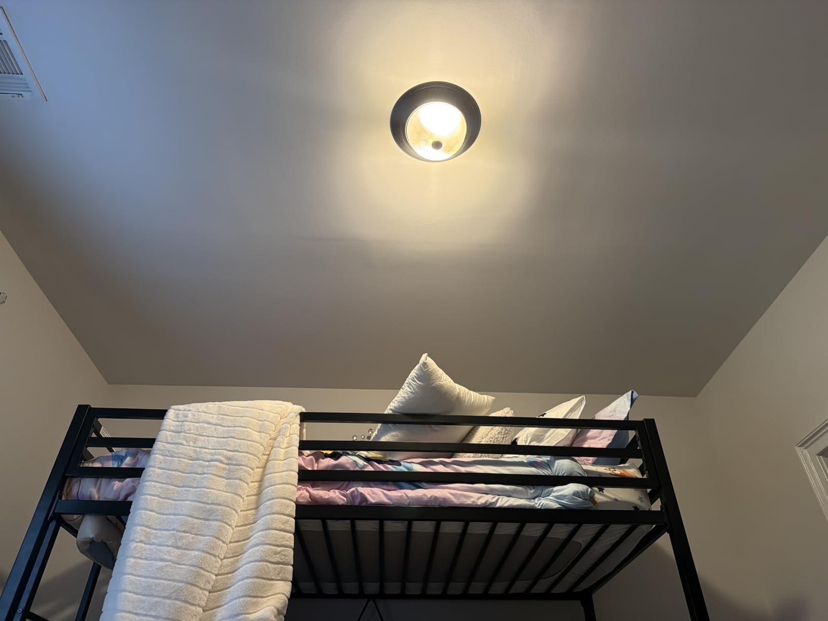 SHA CERLIN Loft Bed Twin Size with Ladder and Guardrail, Heavy Duty Metal Slats Support No Box Spring Needed Small Space Saving Furniture for Bedroom Dorm, White customer photo 1