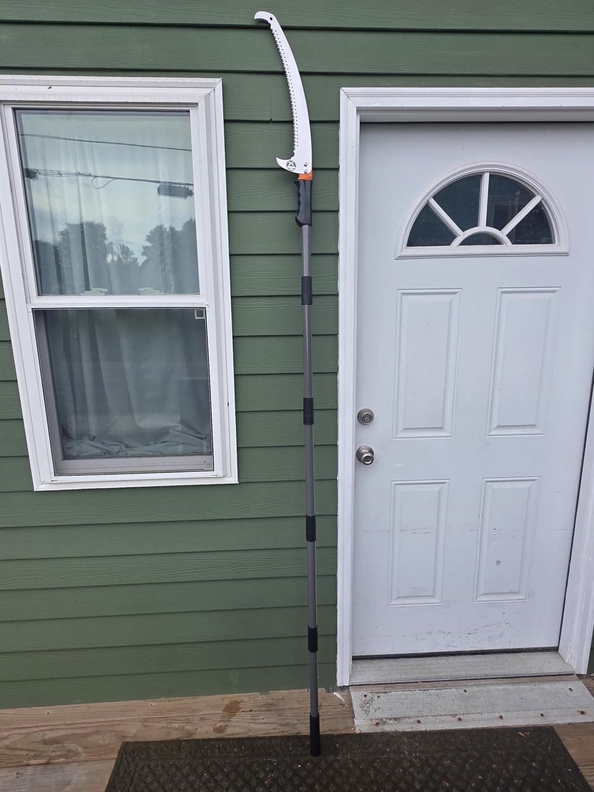 7.3-27FT Extendable Long Handle Pole Saw with Blade and Branch Scissors | extendable pole saw; tree trimmer with scissors; pruning saw customer photo 1